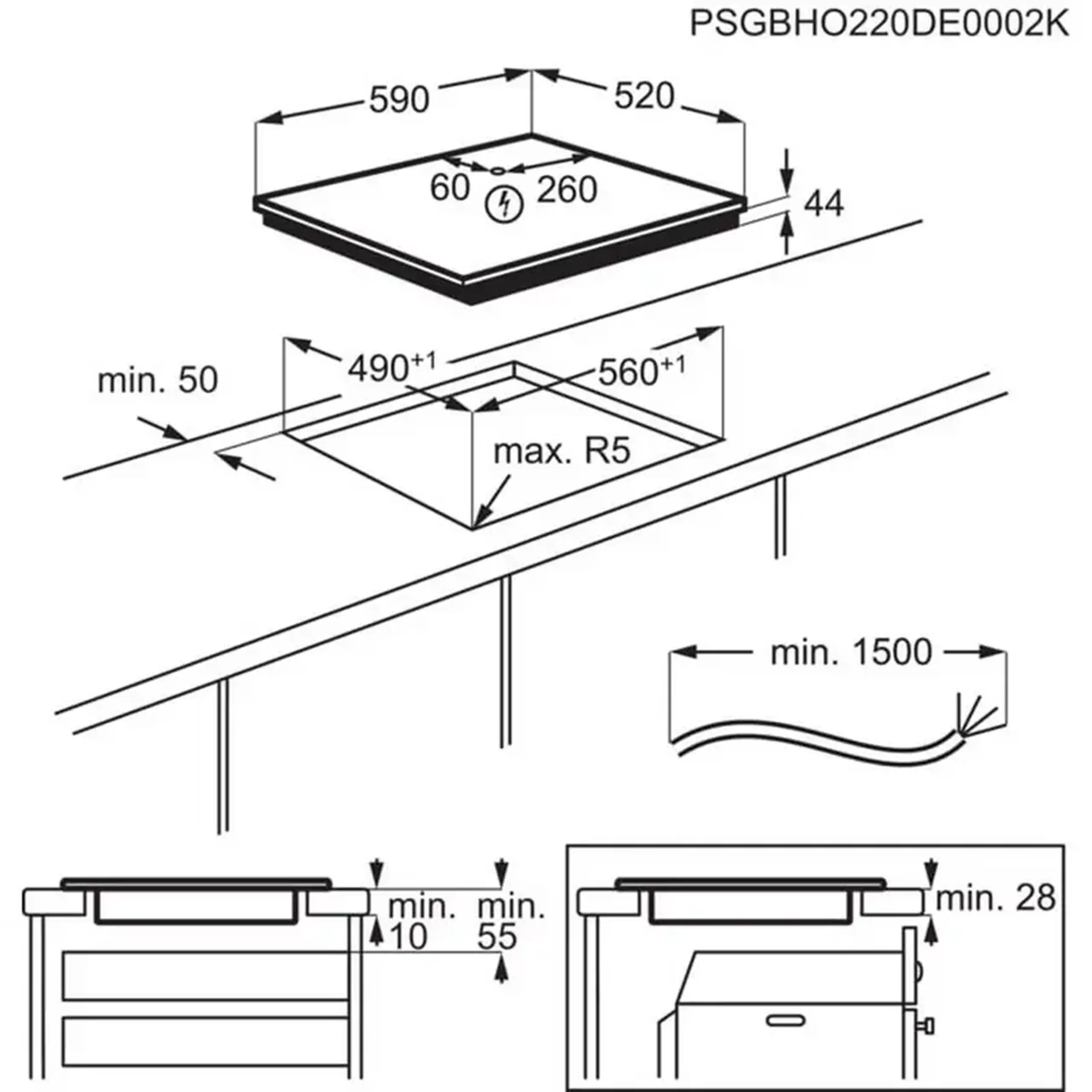 Plită cu Inducție Electrolux EIT60433CT, 4 zone