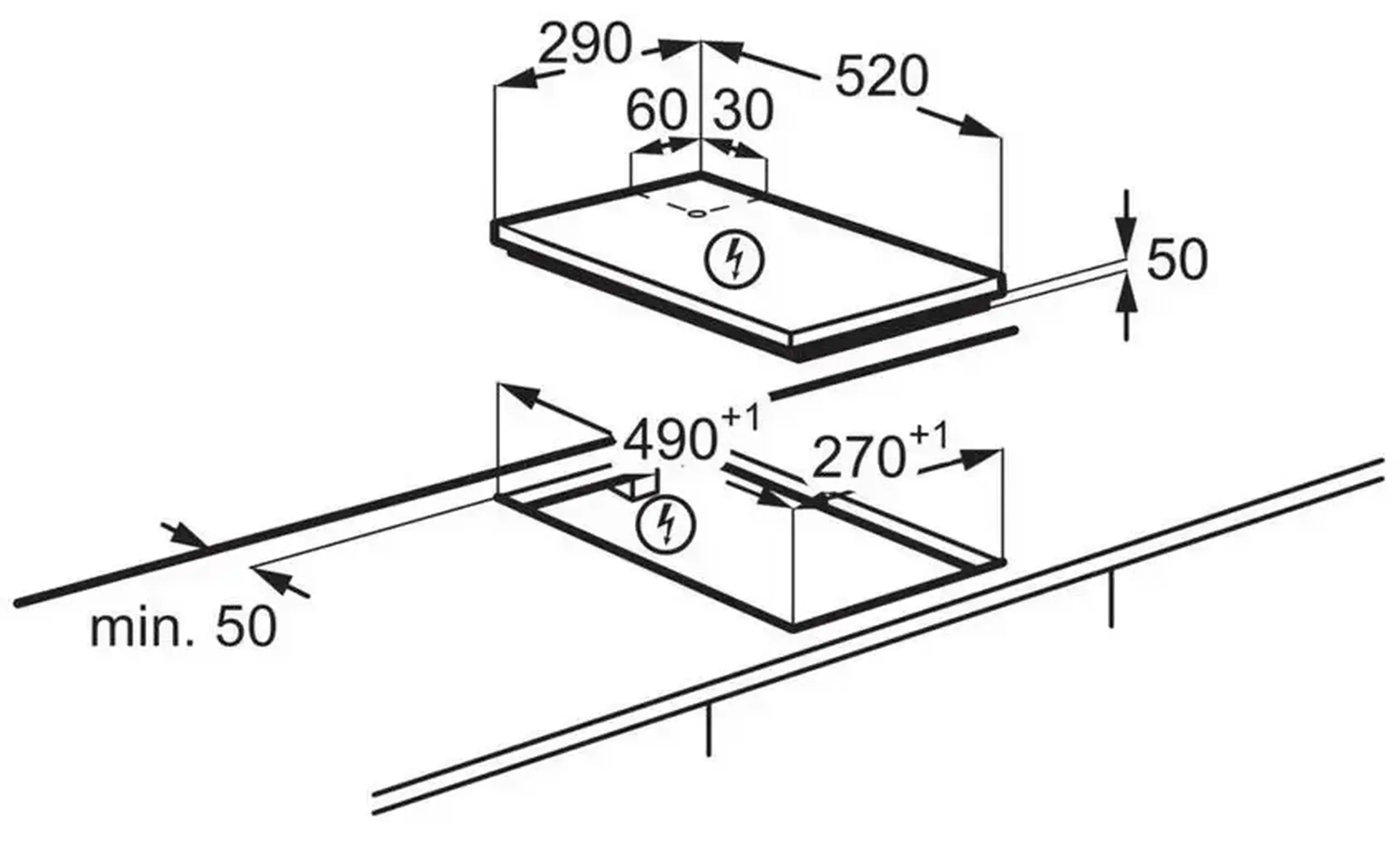 Plită cu Inducție AEG IKB32300CB, 2 zone