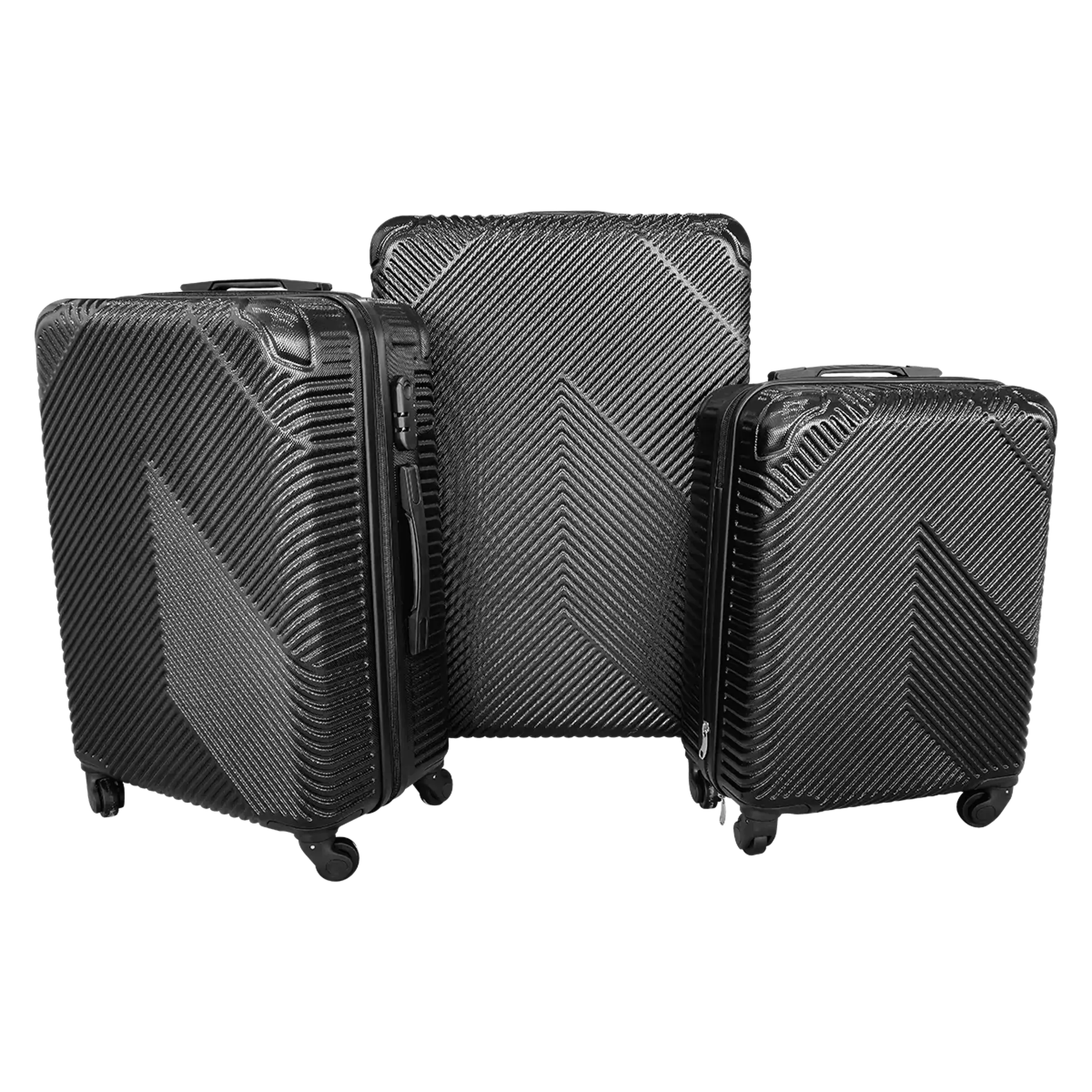 Set 3 valize DL10, ABS, Negru