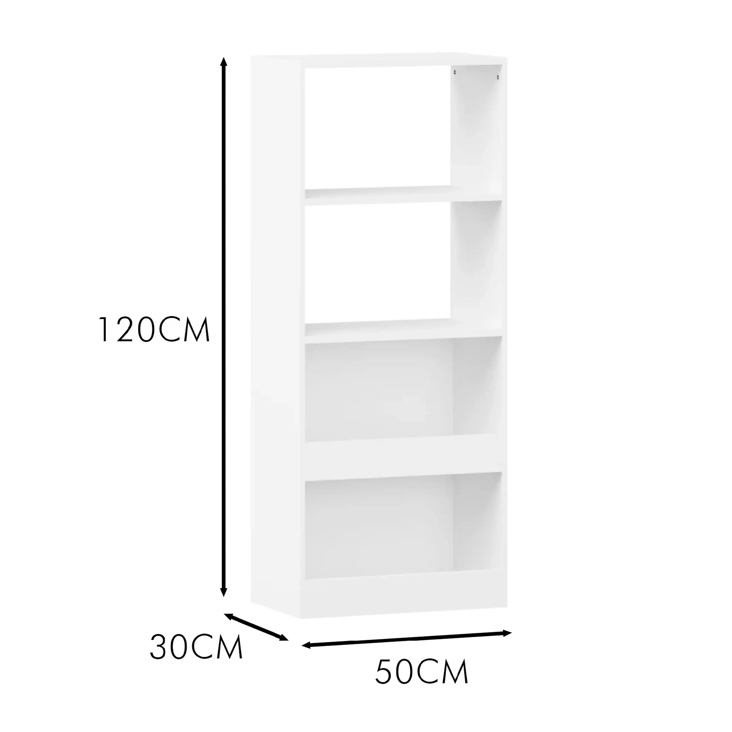 Raft pentru copii pentru jucării și cărți Mia Alb 120x50x30cm