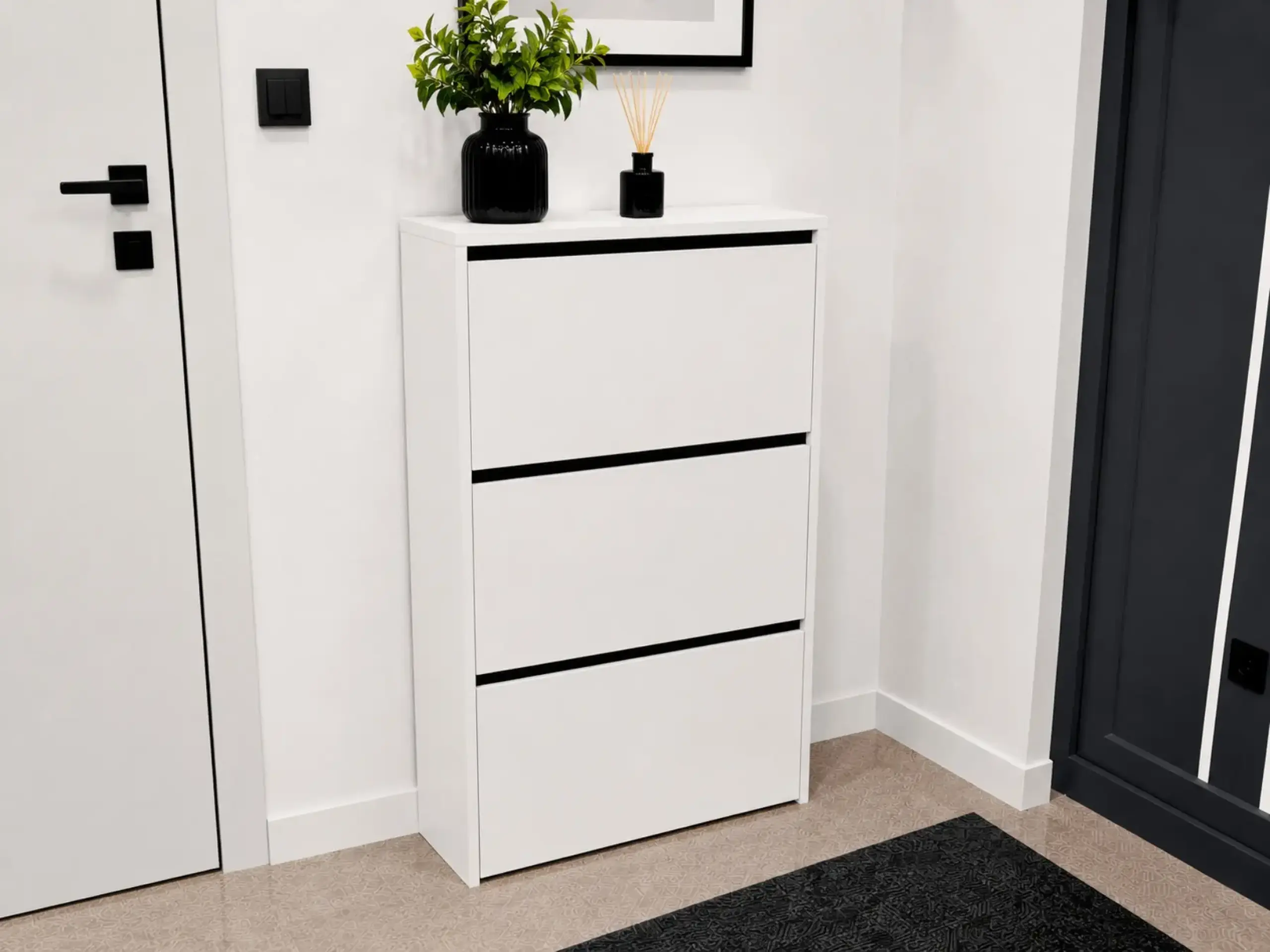 Dulap pentru pantofi Monaco Alb 70x110x24cm
