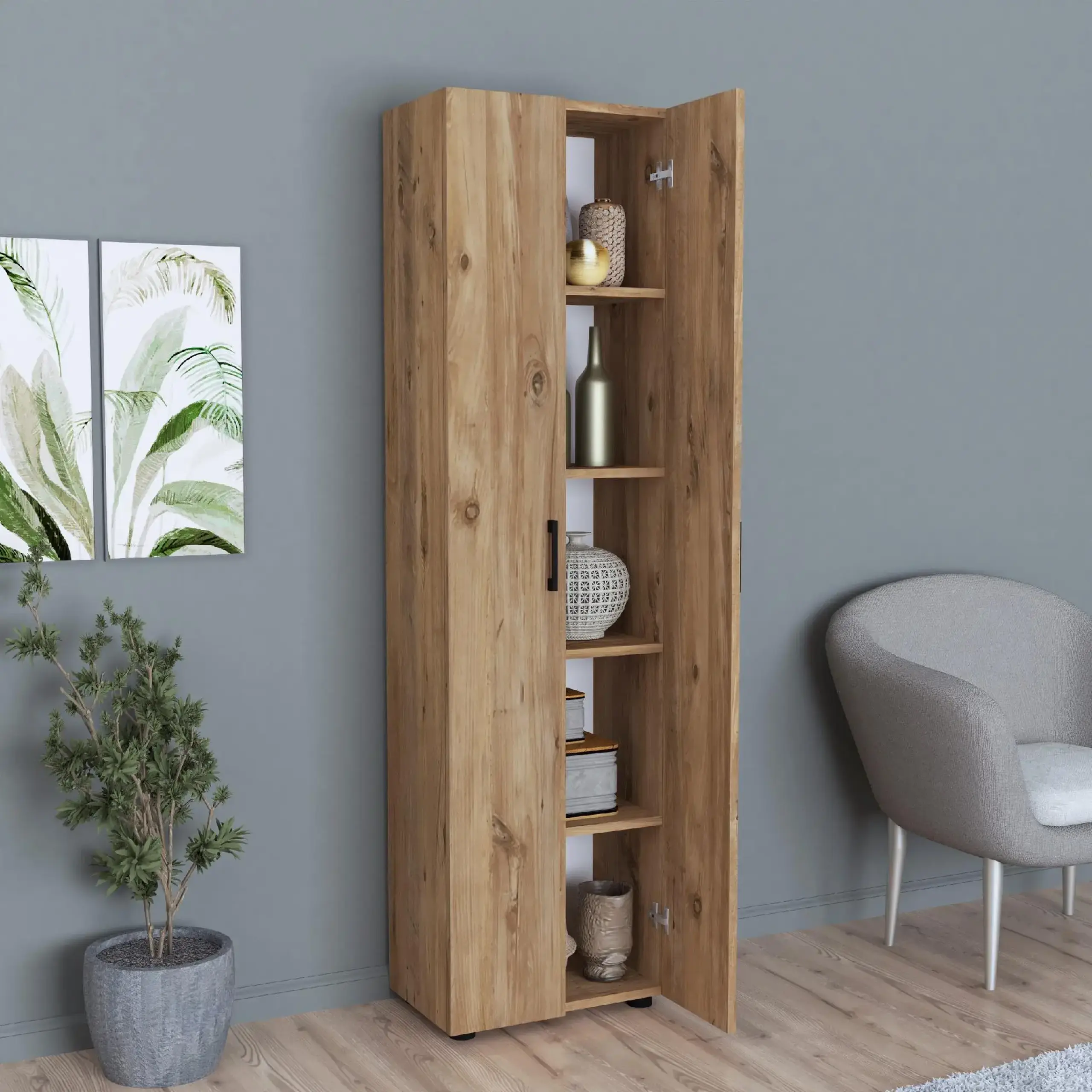 Dulap cu 5 rafturi Merlin Atlantic 178x49x32cm
