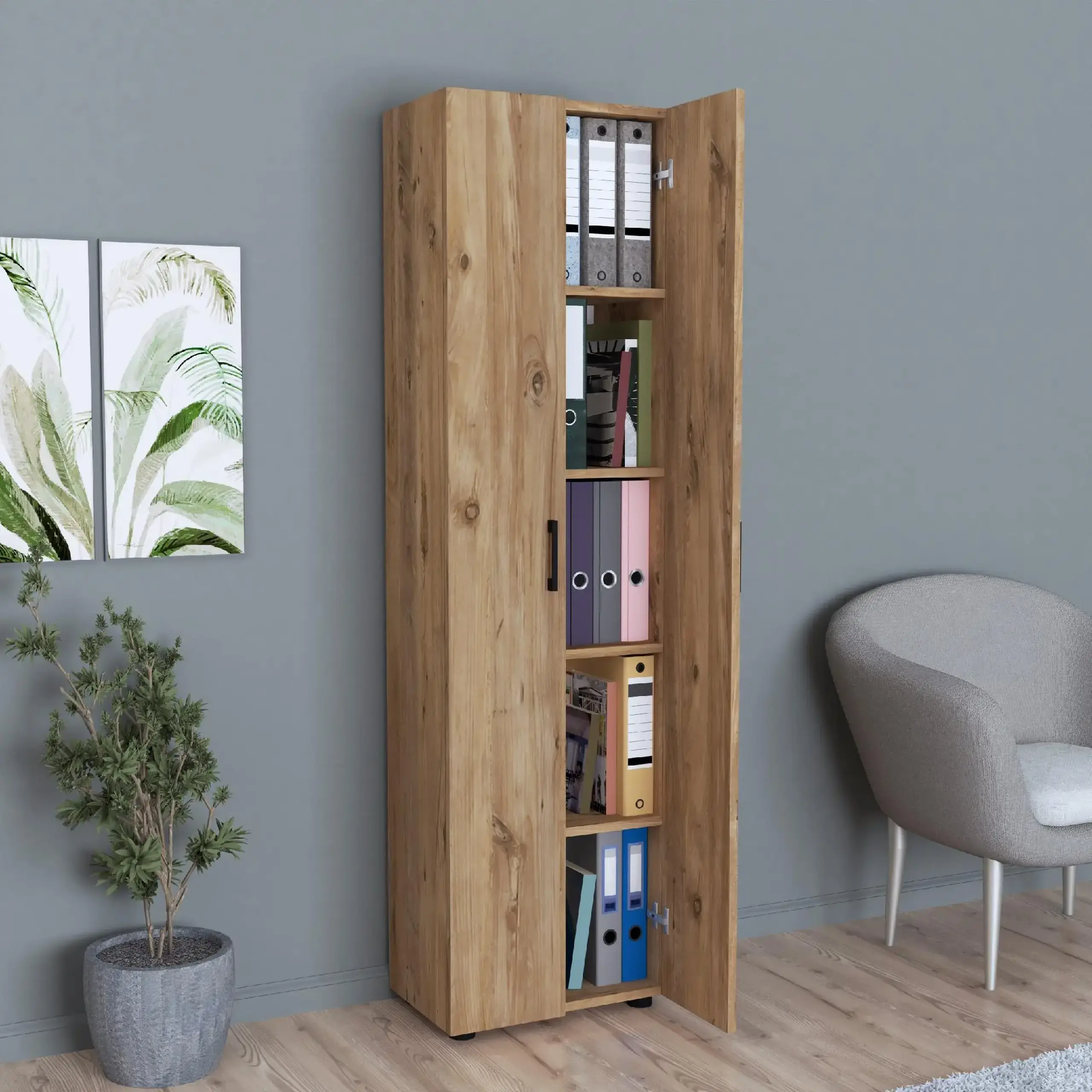 Dulap cu 5 rafturi Merlin Atlantic 178x49x32cm