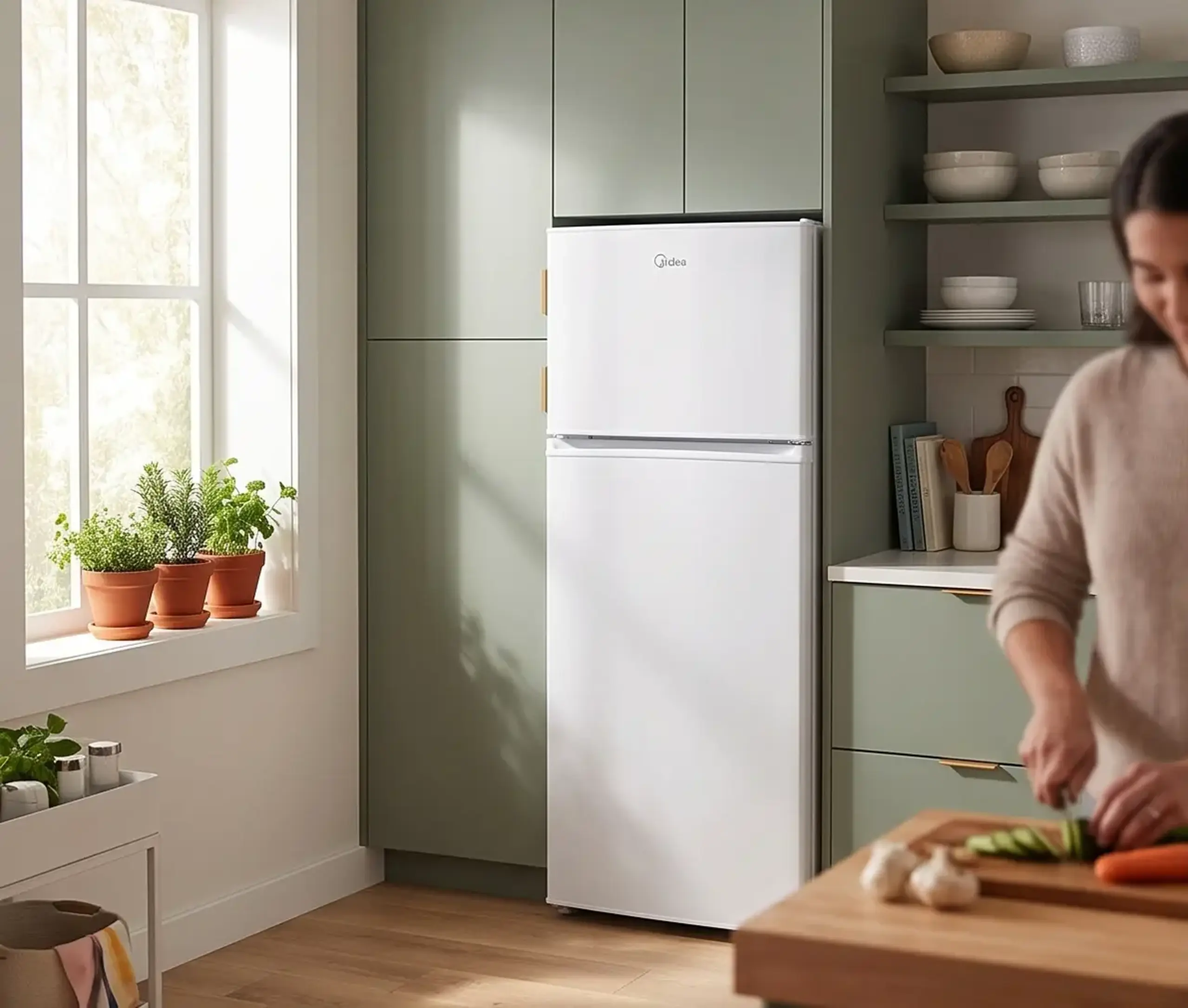 Frigider cu Congelator Sus Midea MDRT294FGE01