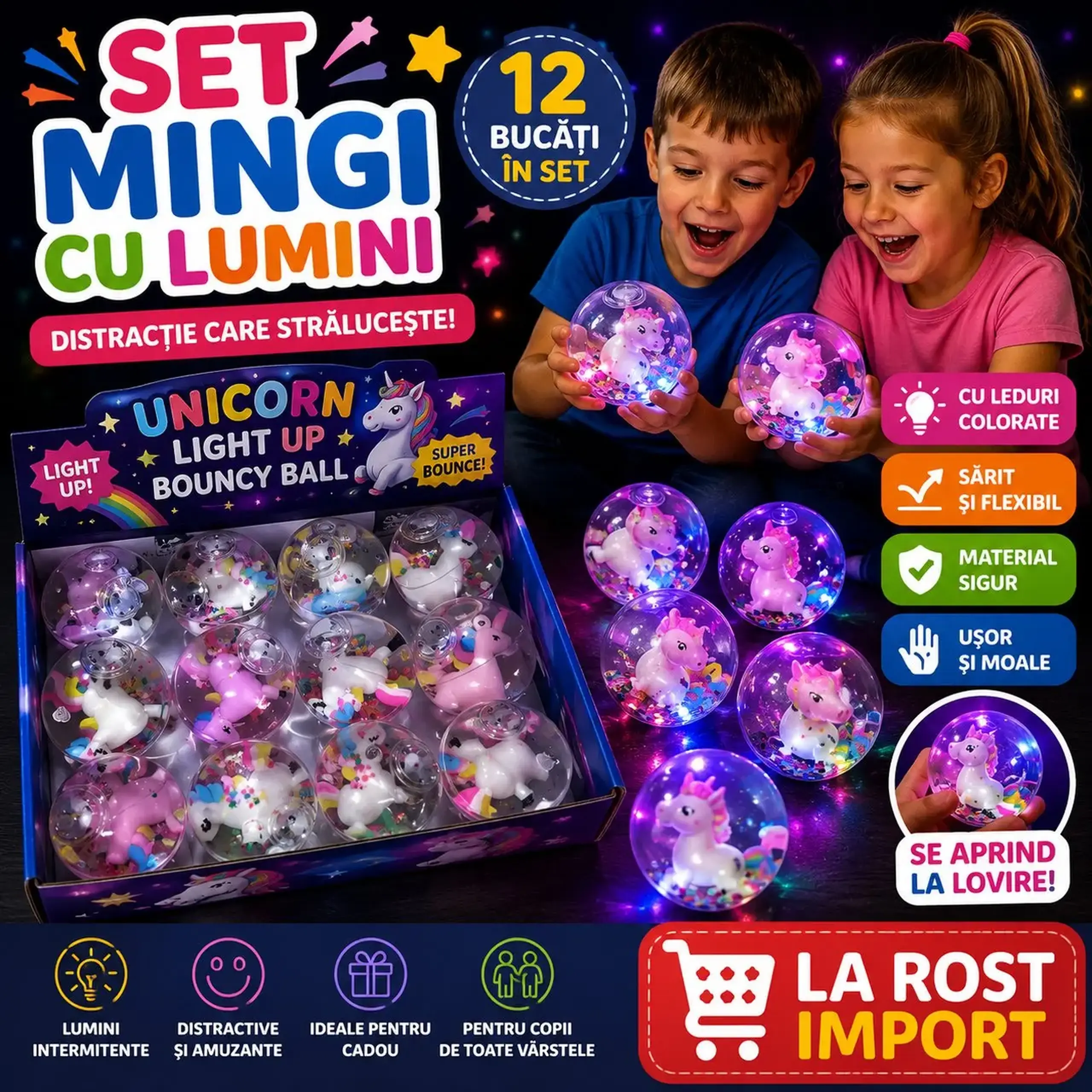 Set mingi cu lumini (1buc)