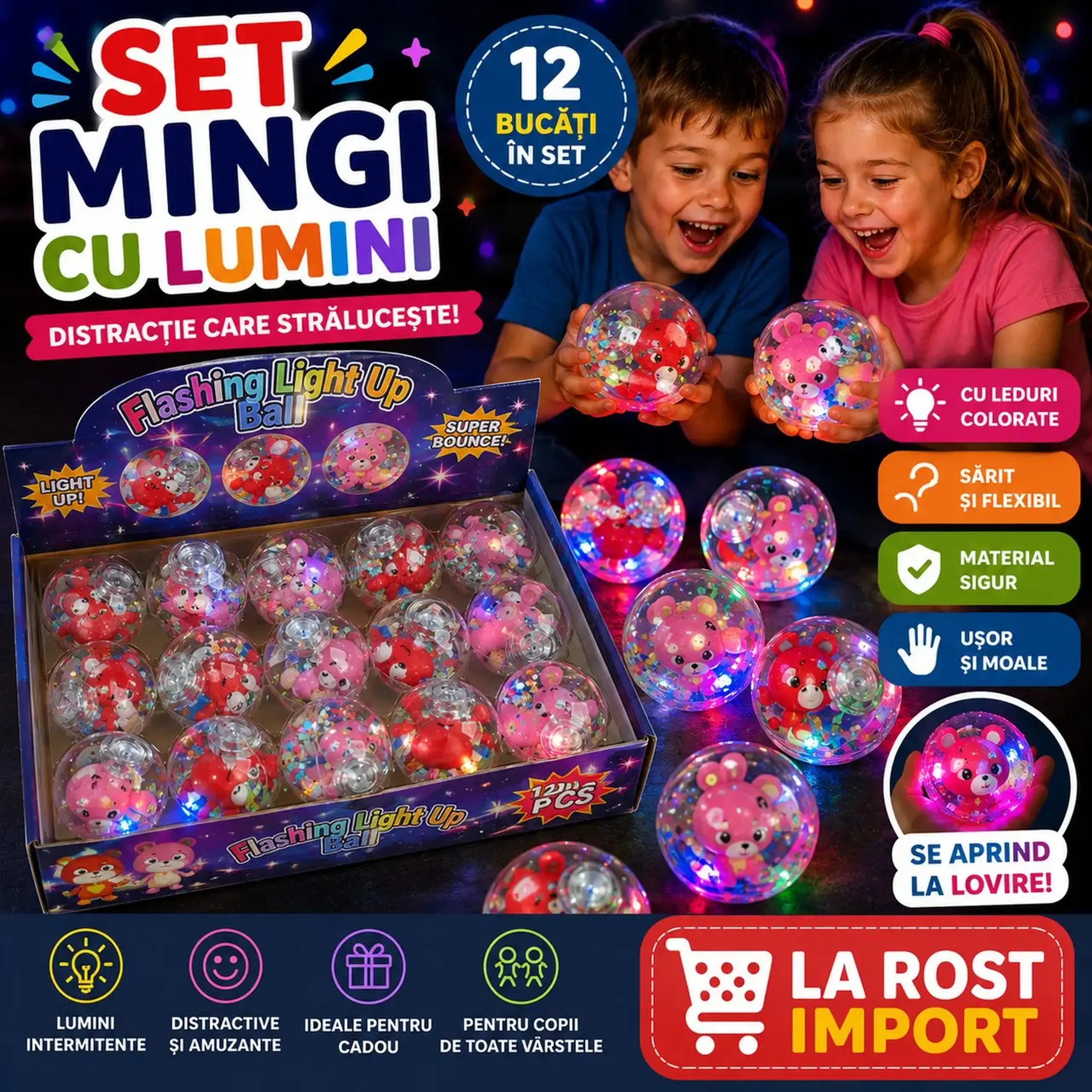 Set mingi cu lumini (1buc)
