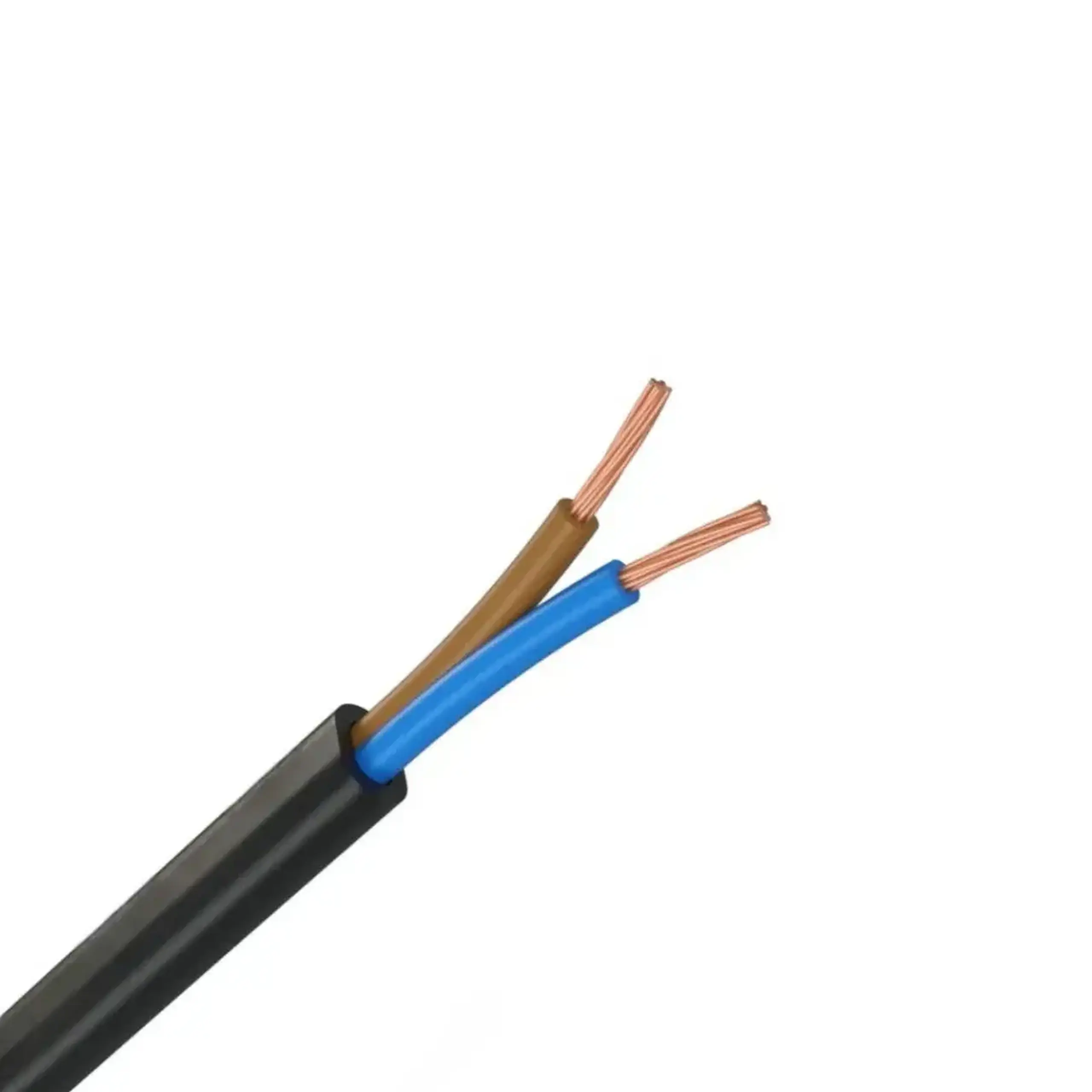 Fir electric SVVP 2 * 0.5 mm² Negru Cupru