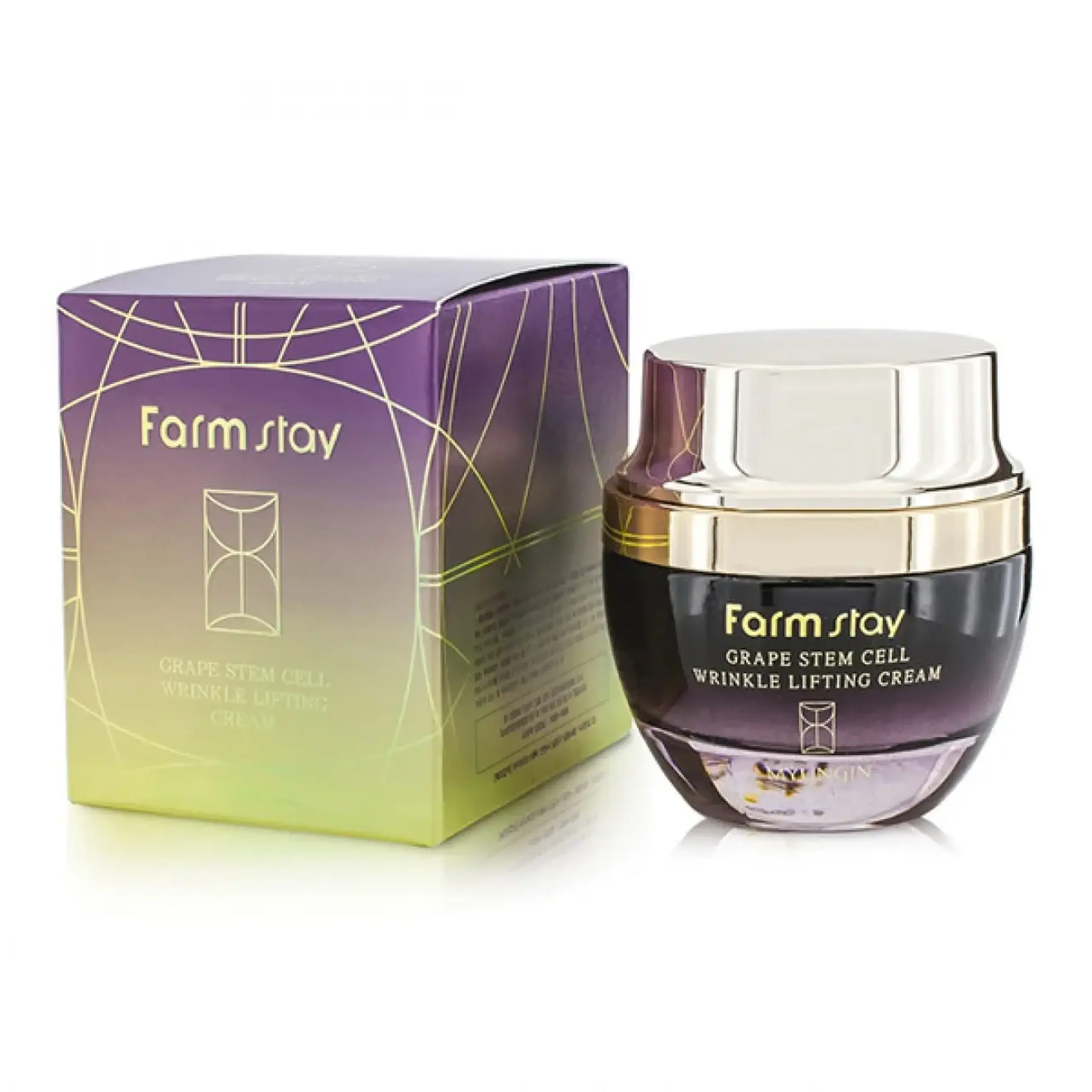 Crema anti-age cu celule stem FarmStay, Grape Stem Cell Wrinkle Lifting Cream, 50 ml