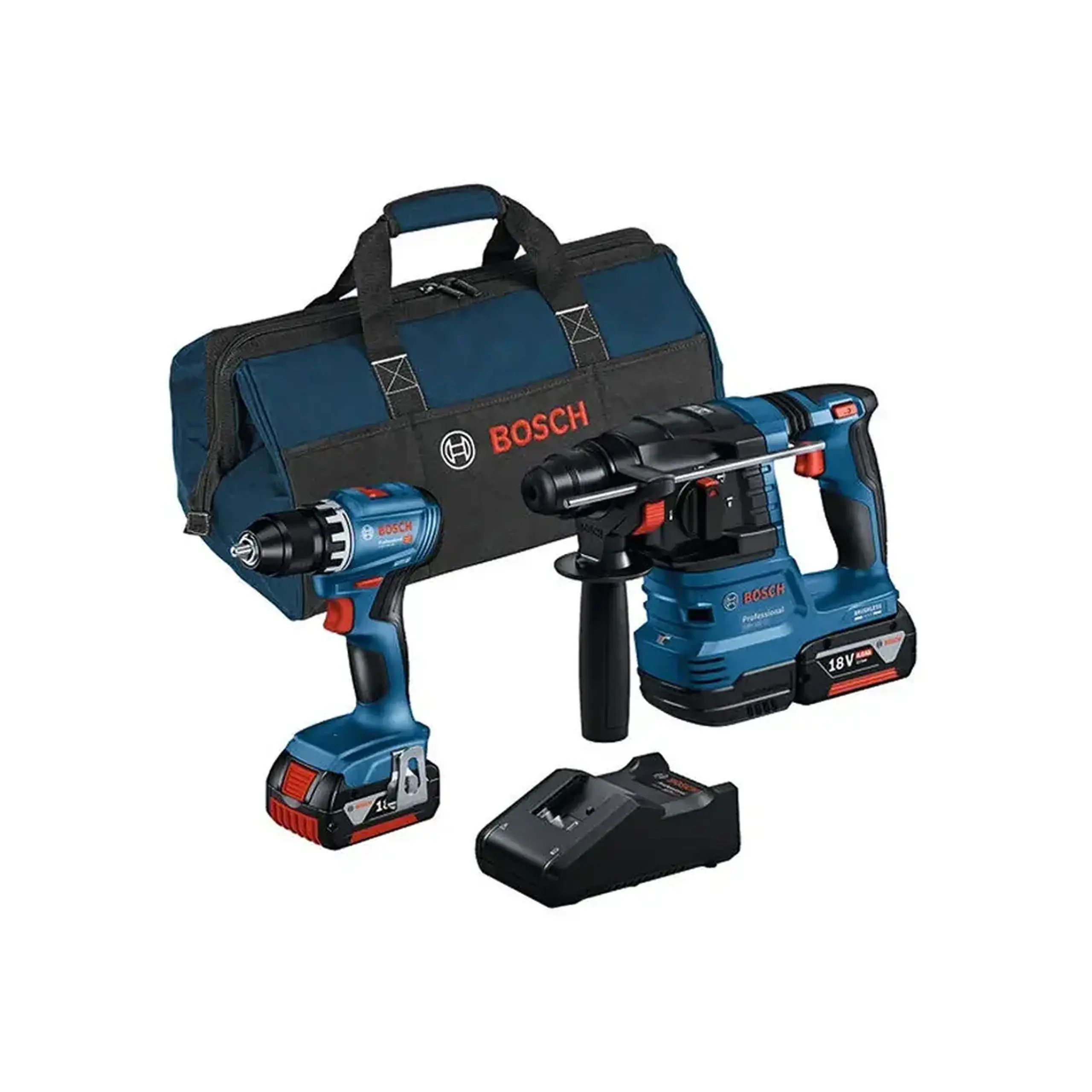 Set scule electrice 2 x 4.0 Ah (Li-Ion) 18 V Bosch