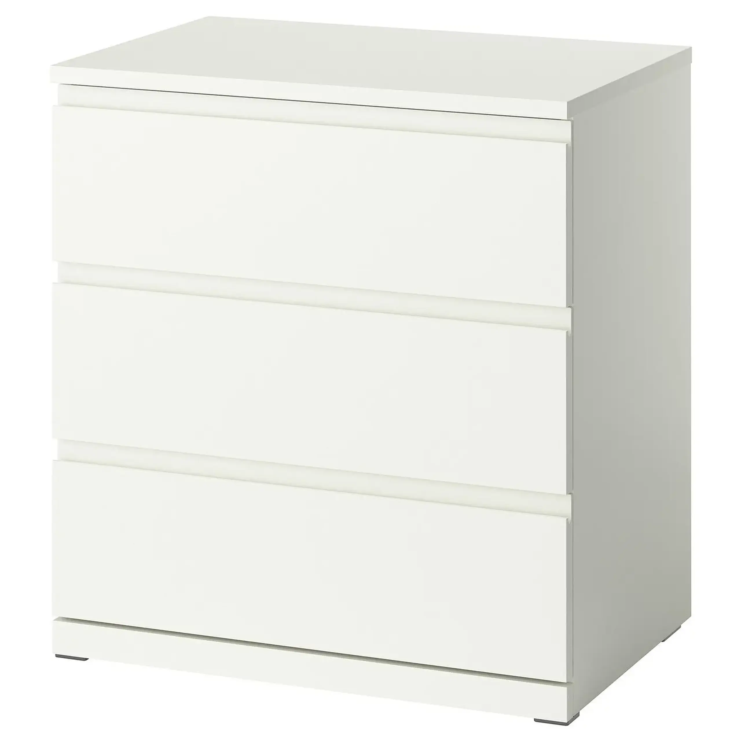 STORKLINTA comoda 3 sertare, alb, 70x50x75 cm