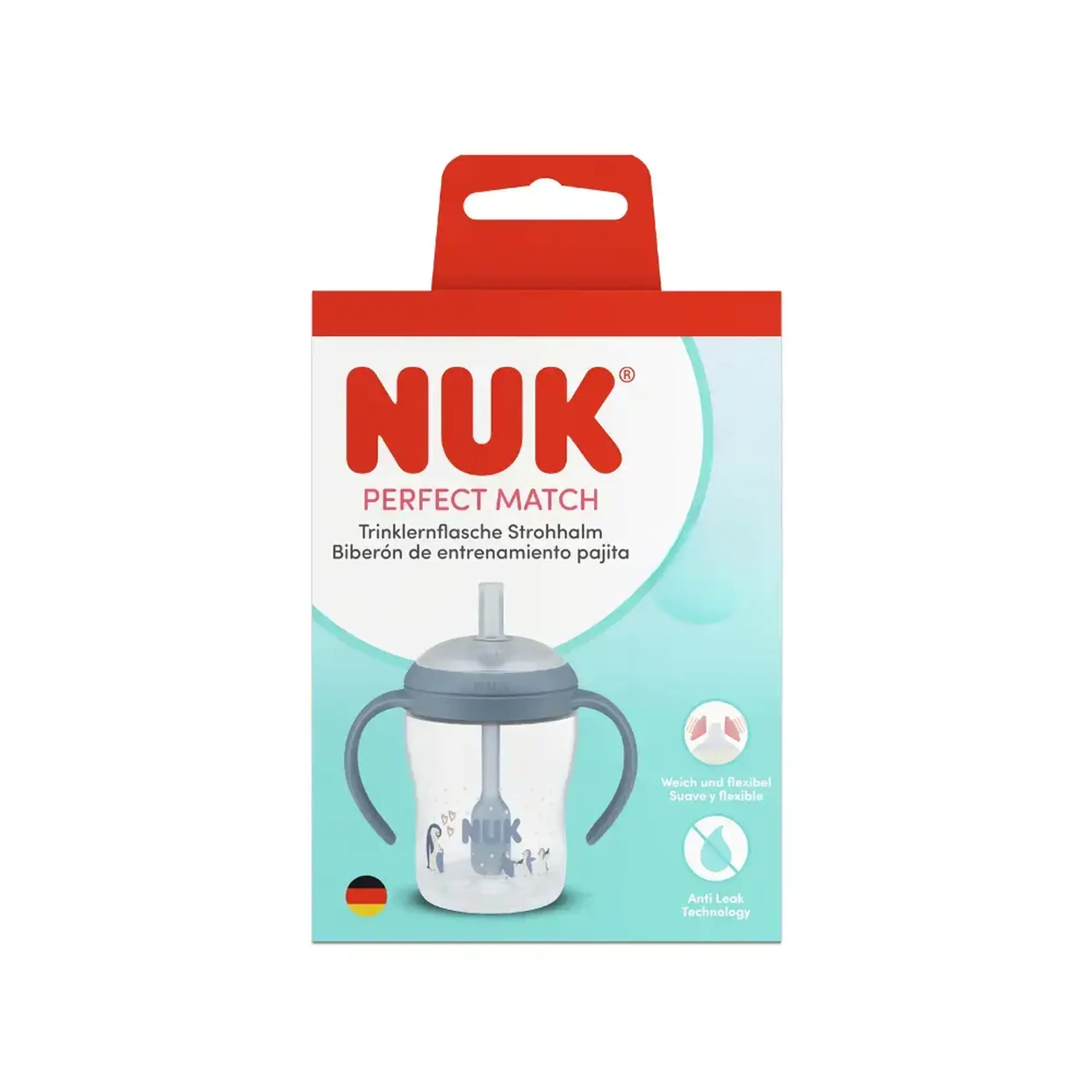 NUK Sticluta PM cu minere si pai 150ml (8+ luni)