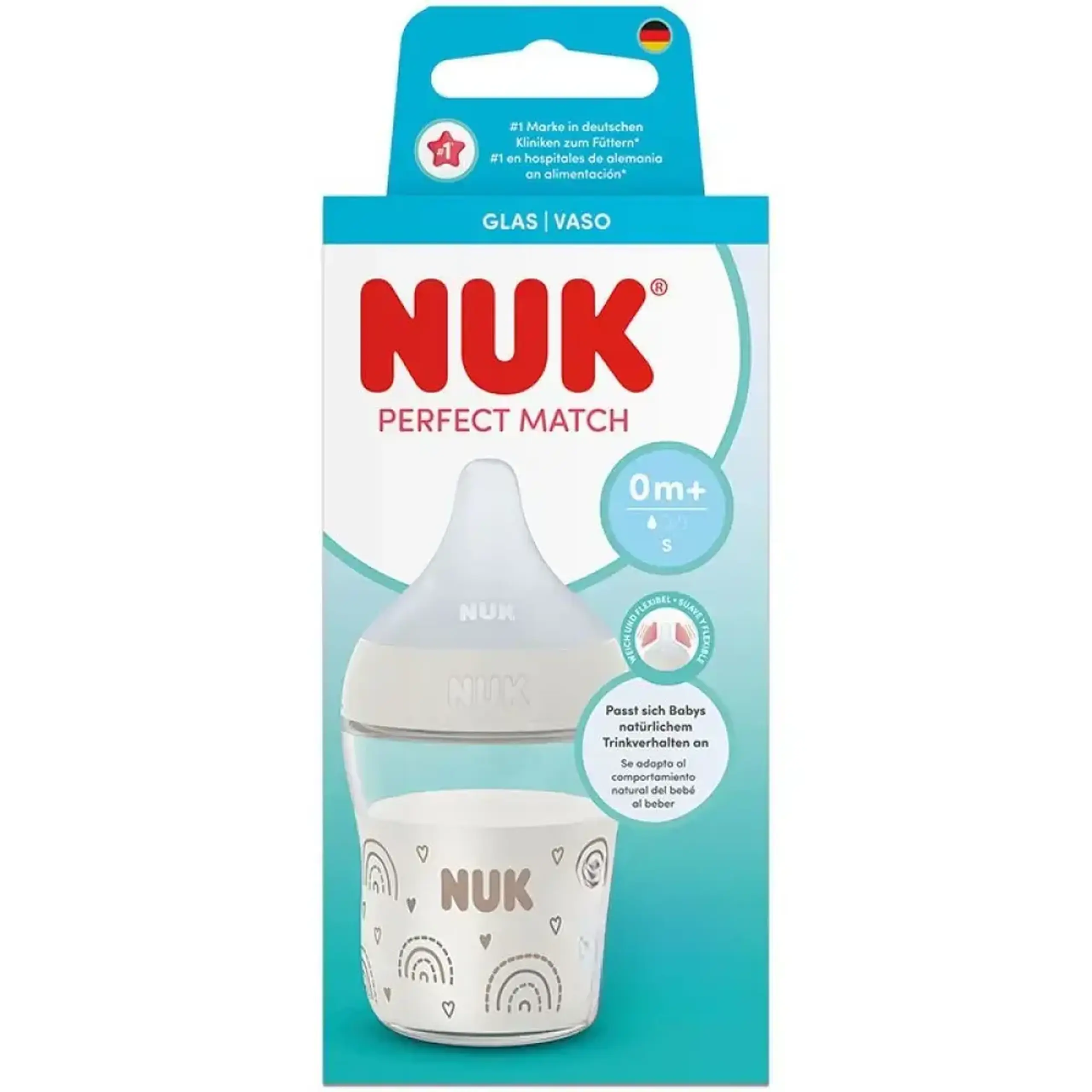 NUK Sticluta PM sticla 120ml+tetina silicon (0+ luni) (S)