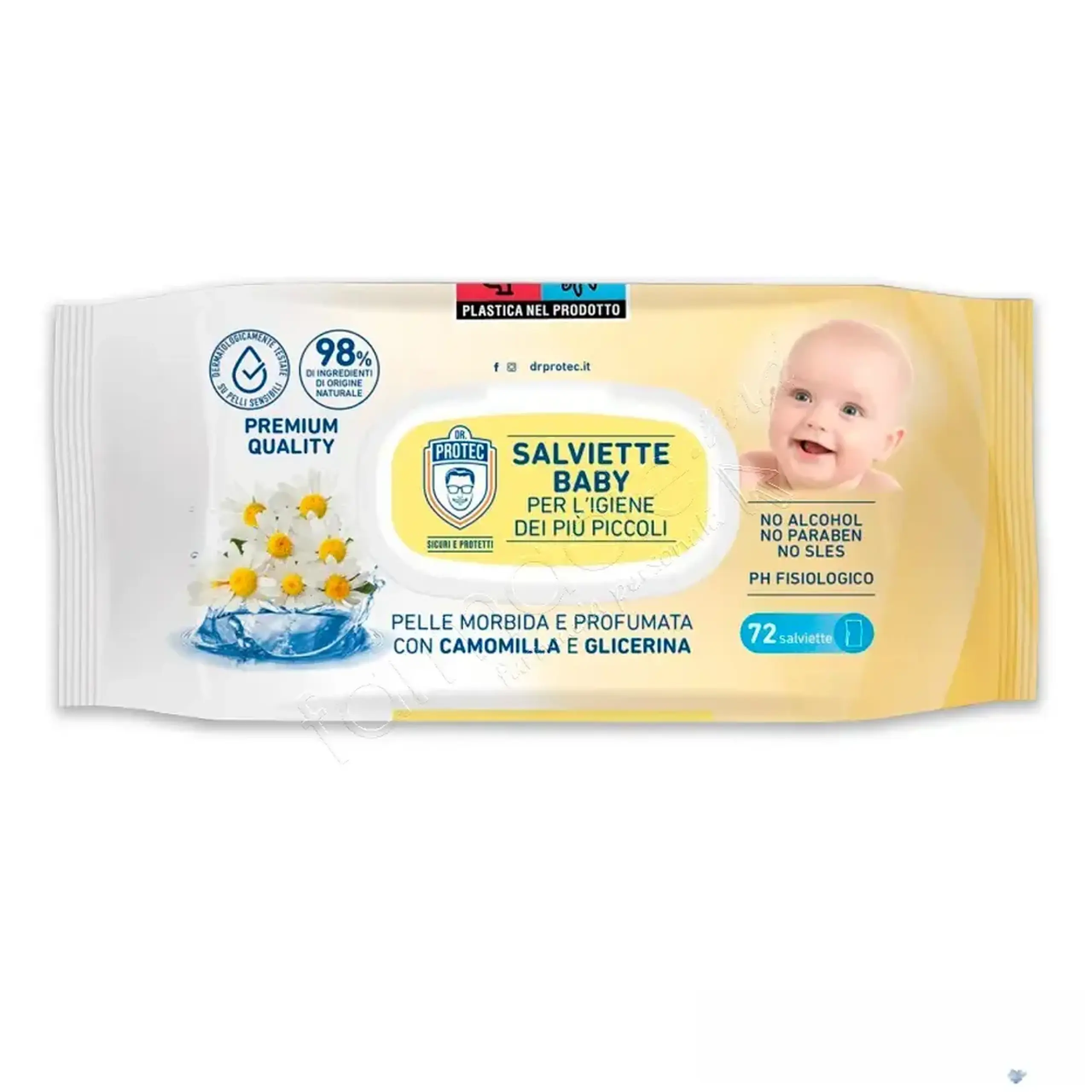 Servetele umede copii DR. PROTEC cu musetel si glicerina N72 Bericah