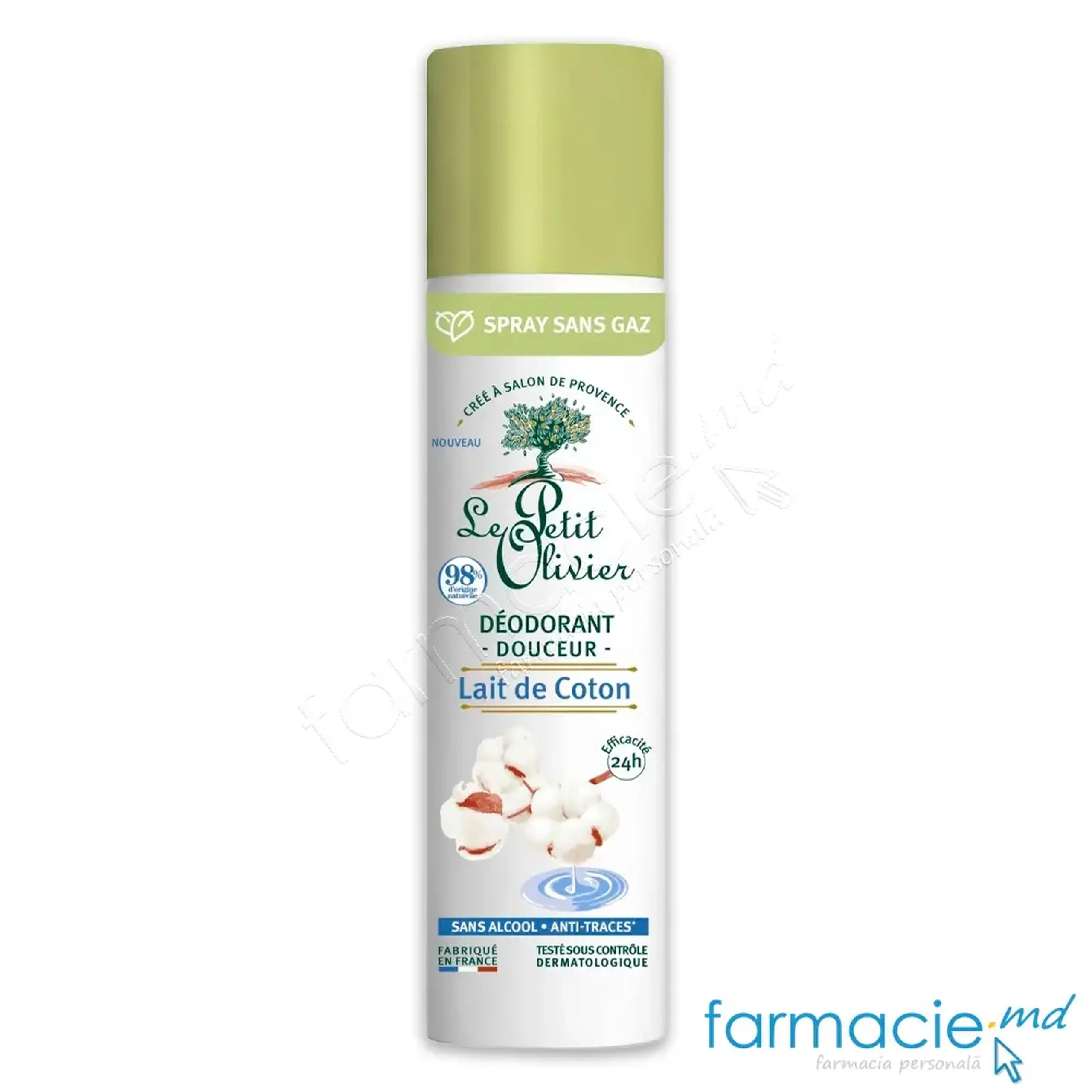 Le Petit Olivier Deo Spray fara gaz lapte de bumbac 75ml