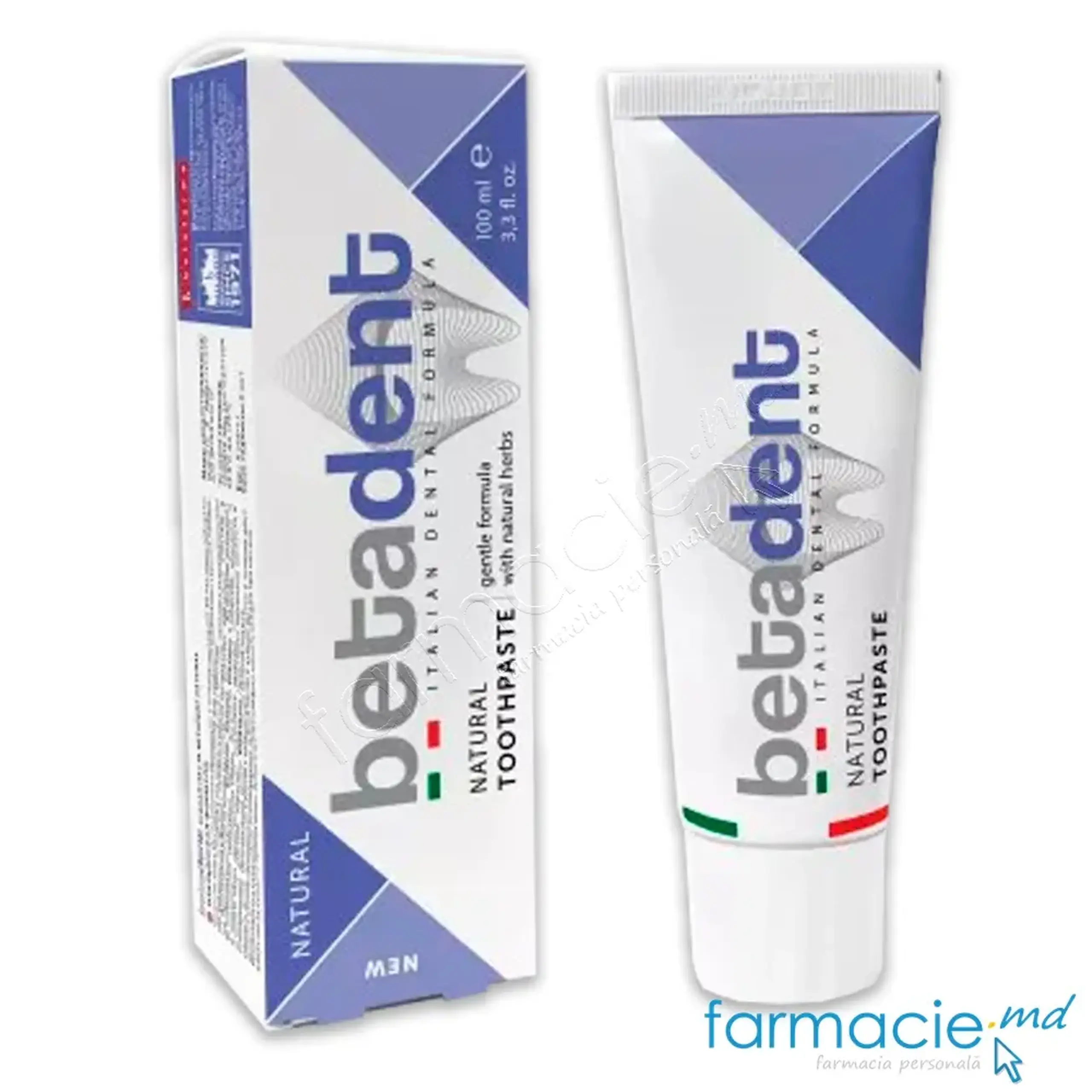 Pasta de dinti Betadent Natural cu ierburi naturale 100ml