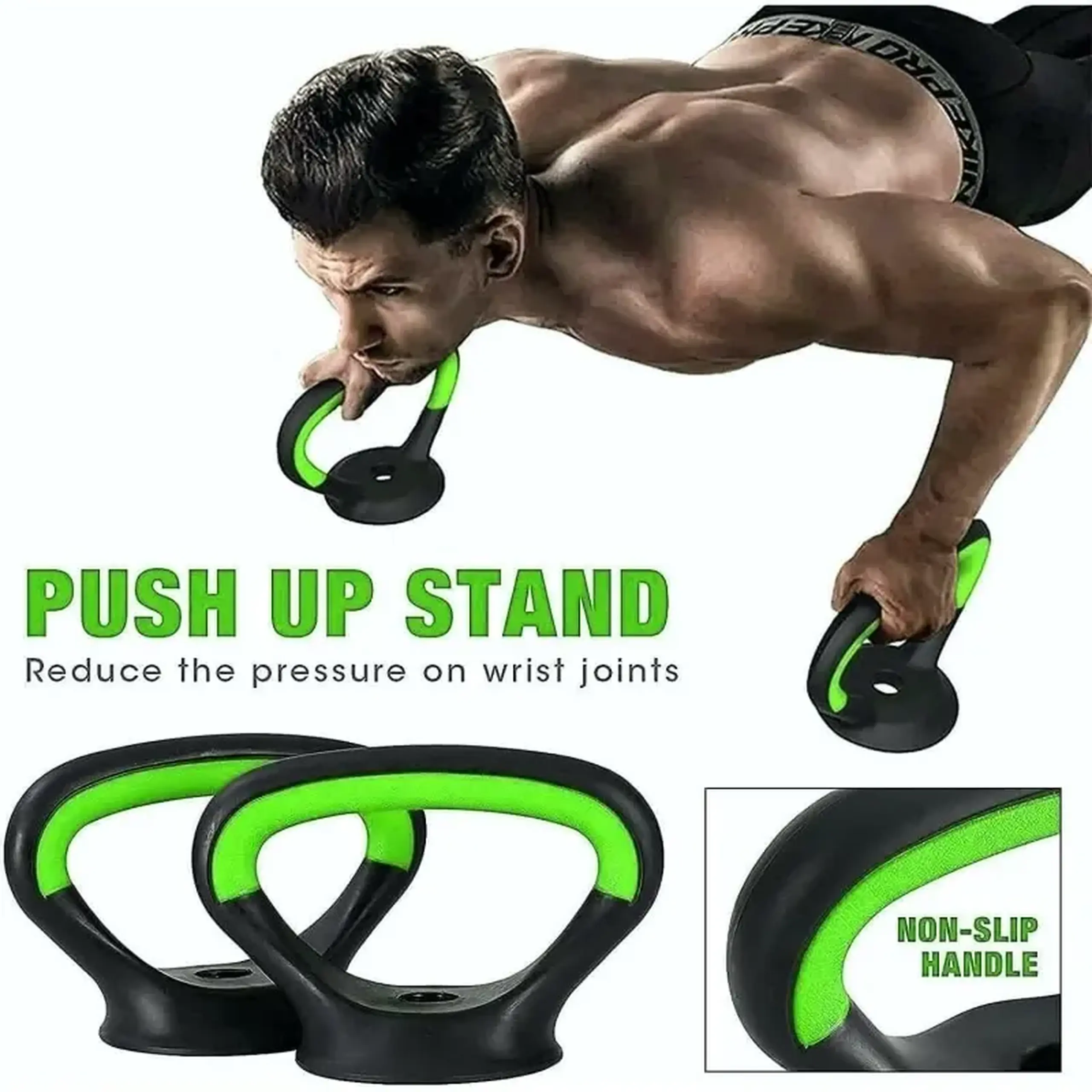 Set gantere reglabile kettlebell FitTronic® 7 in 1, 40 kg, 2 bare x 51 cm, culoare negru