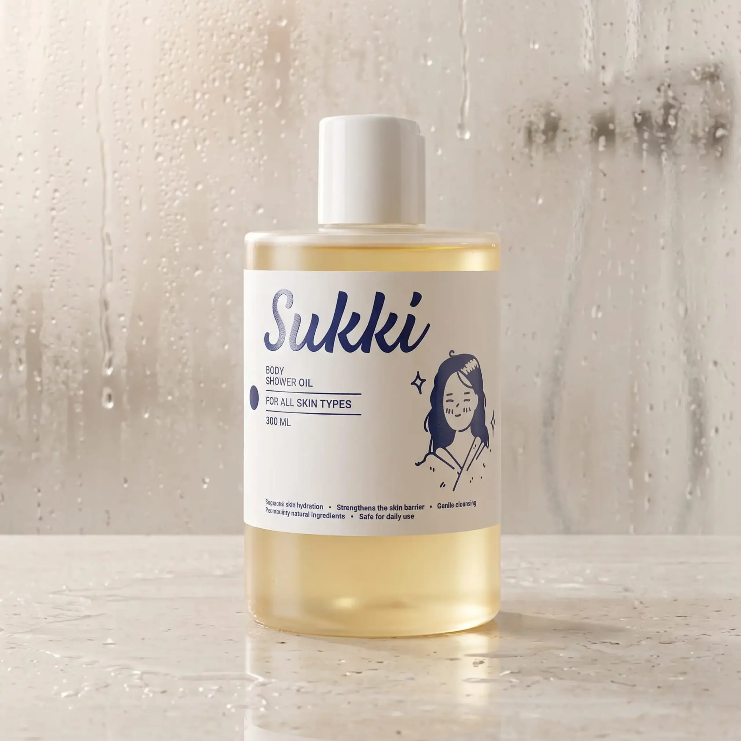 Ulei de duș pentru curățarea delicată SUKKI Body Shower Oil 300 ml