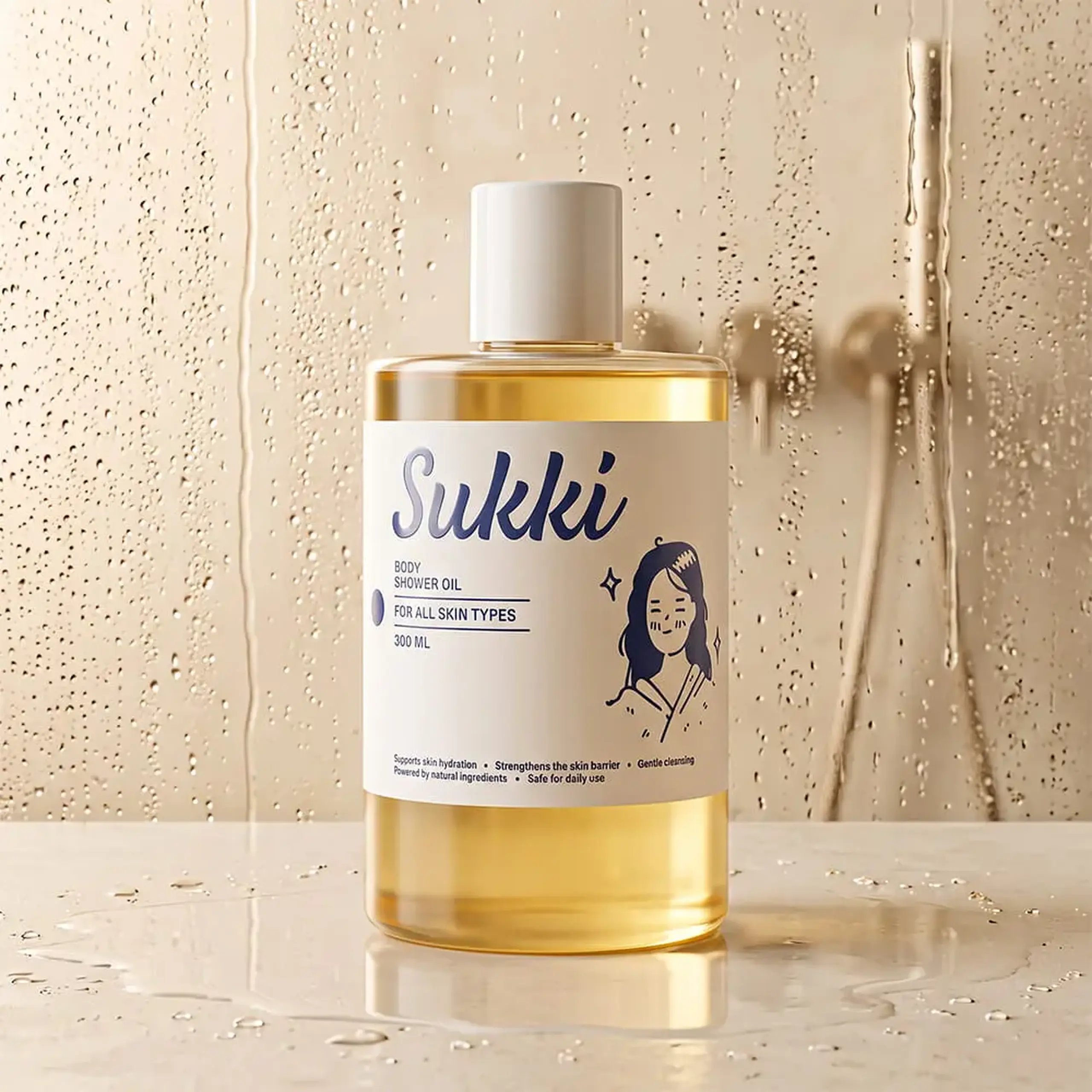 Ulei de duș pentru curățarea delicată SUKKI Body Shower Oil 300 ml