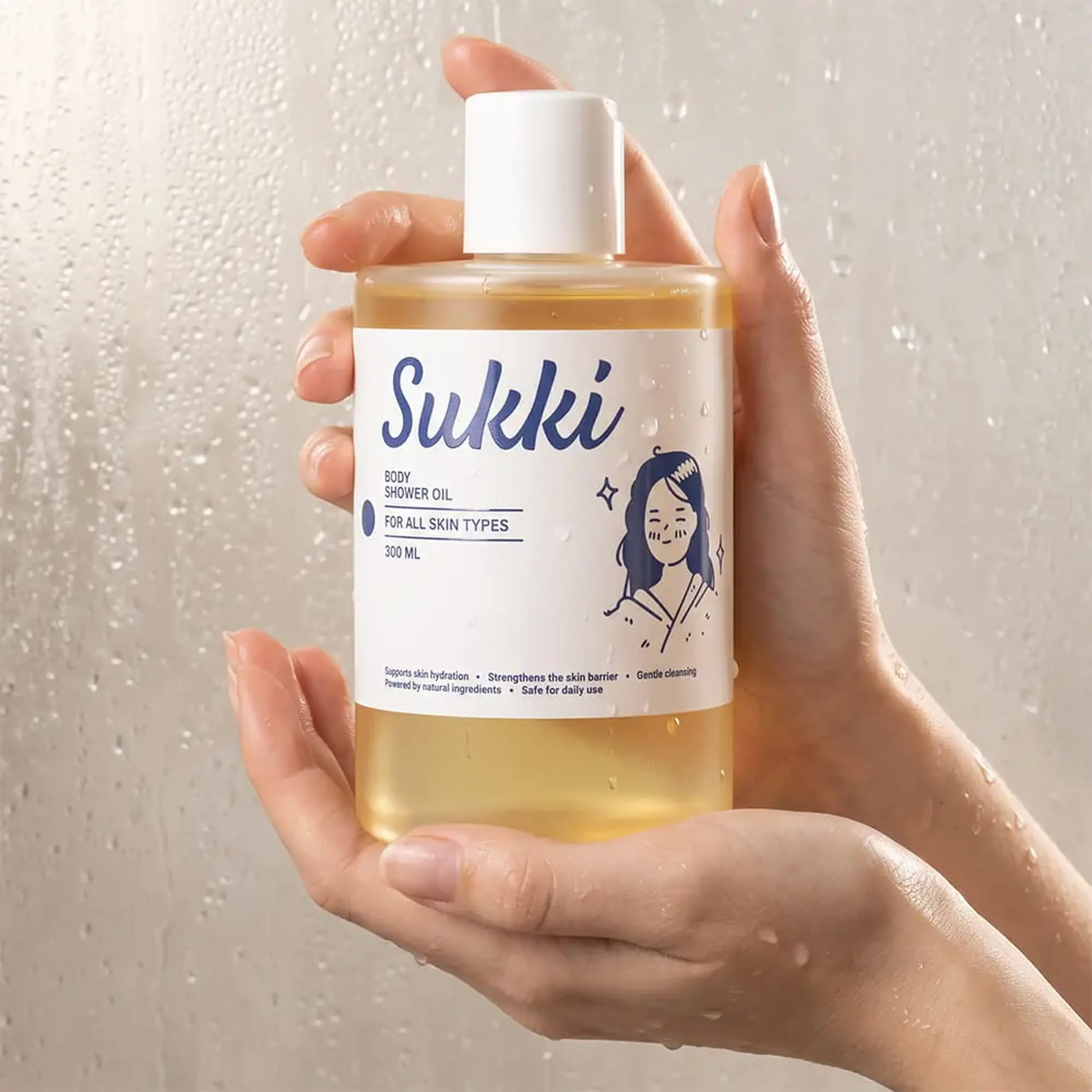 Ulei de duș pentru curățarea delicată SUKKI Body Shower Oil 300 ml