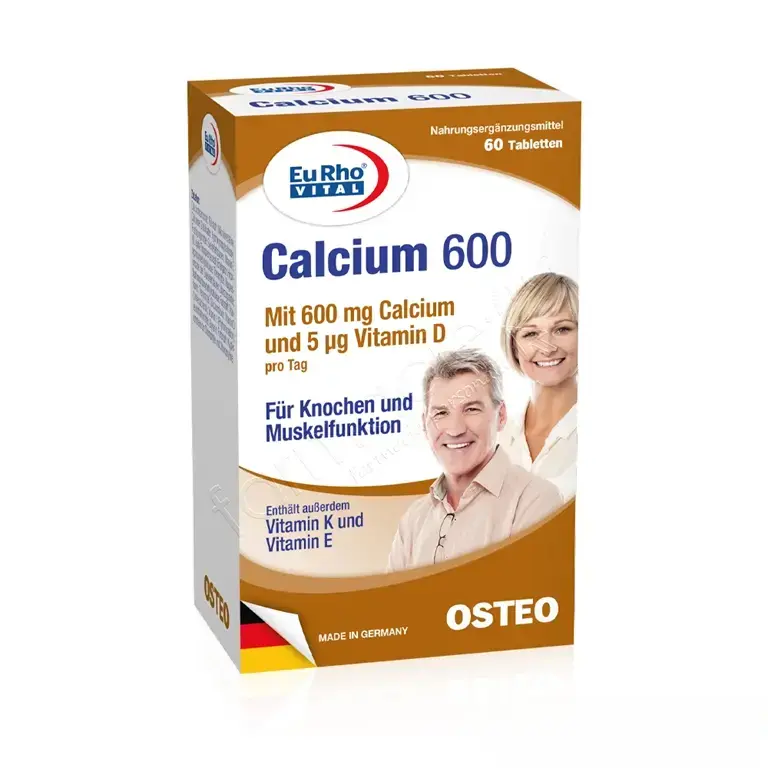 Calciu 600mg+Vit D 5mcg+Vit K, E comp. N60 EuRho Vital