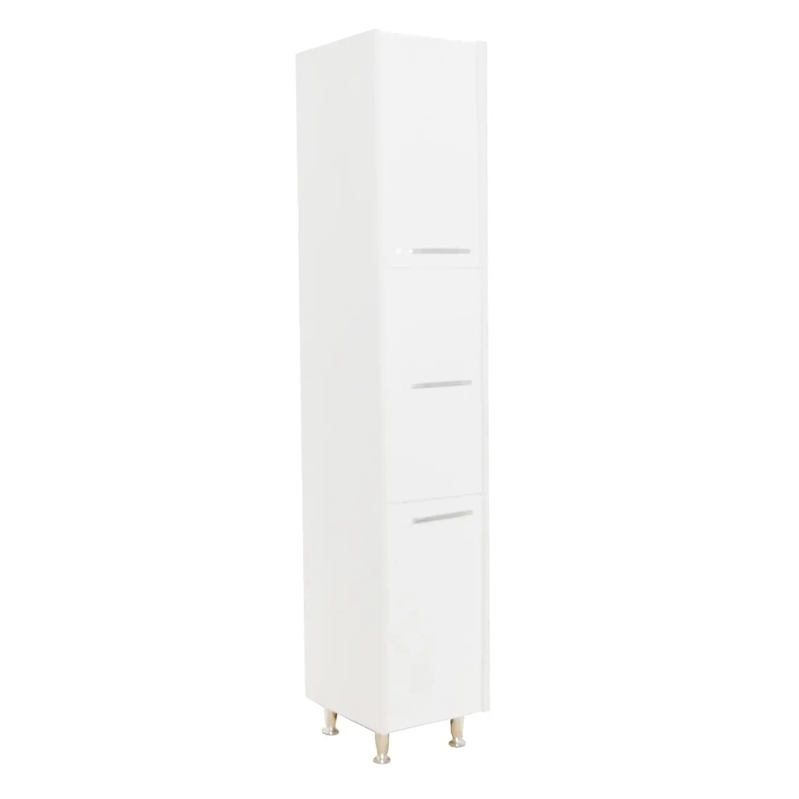 Dulap baie Badenmob Seria 020, 3 rafturi, 180x30x30cm, Alb