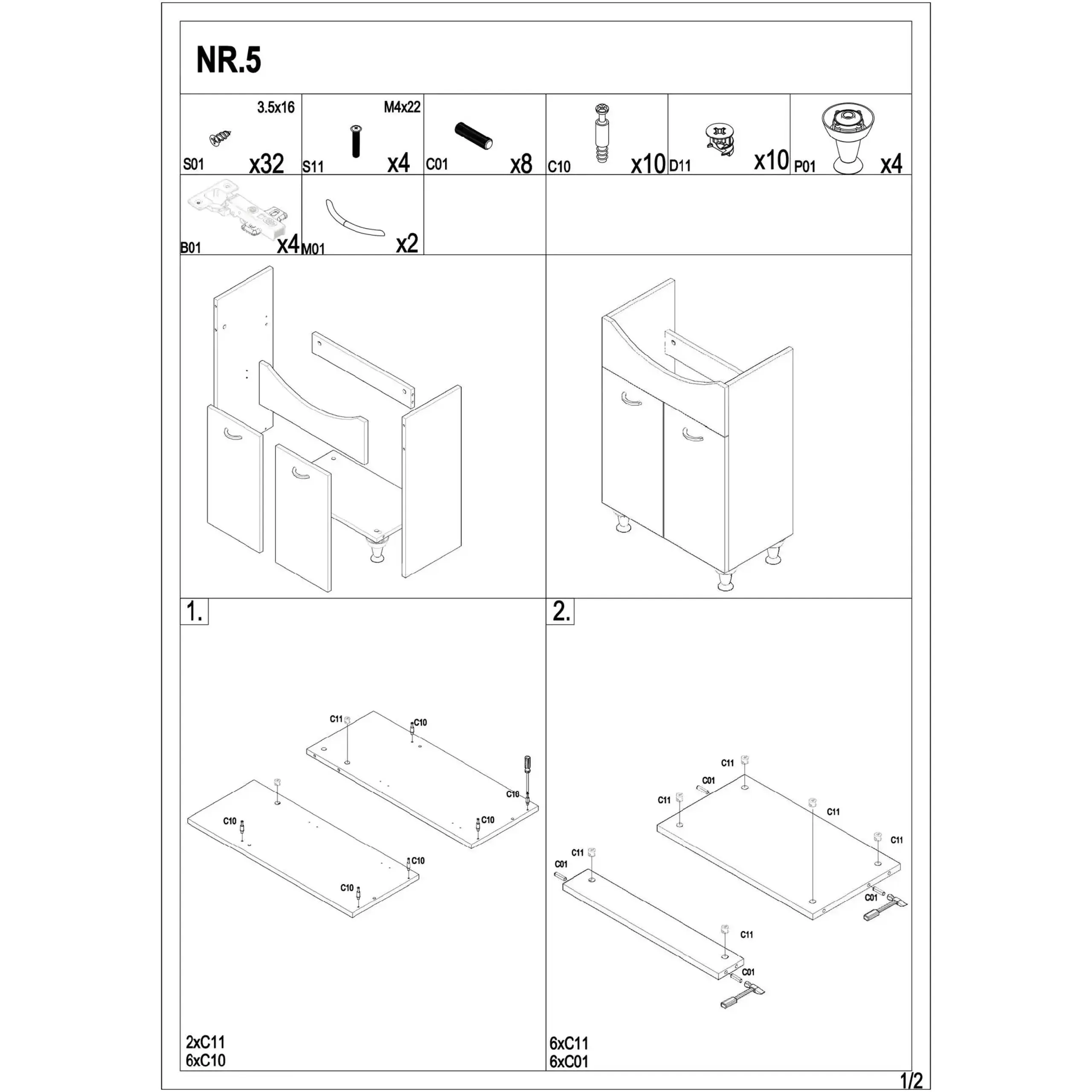 Set baza mobilier + lavoar ceramic Badenmob Seria 001, 50x81x42 cm, Fag