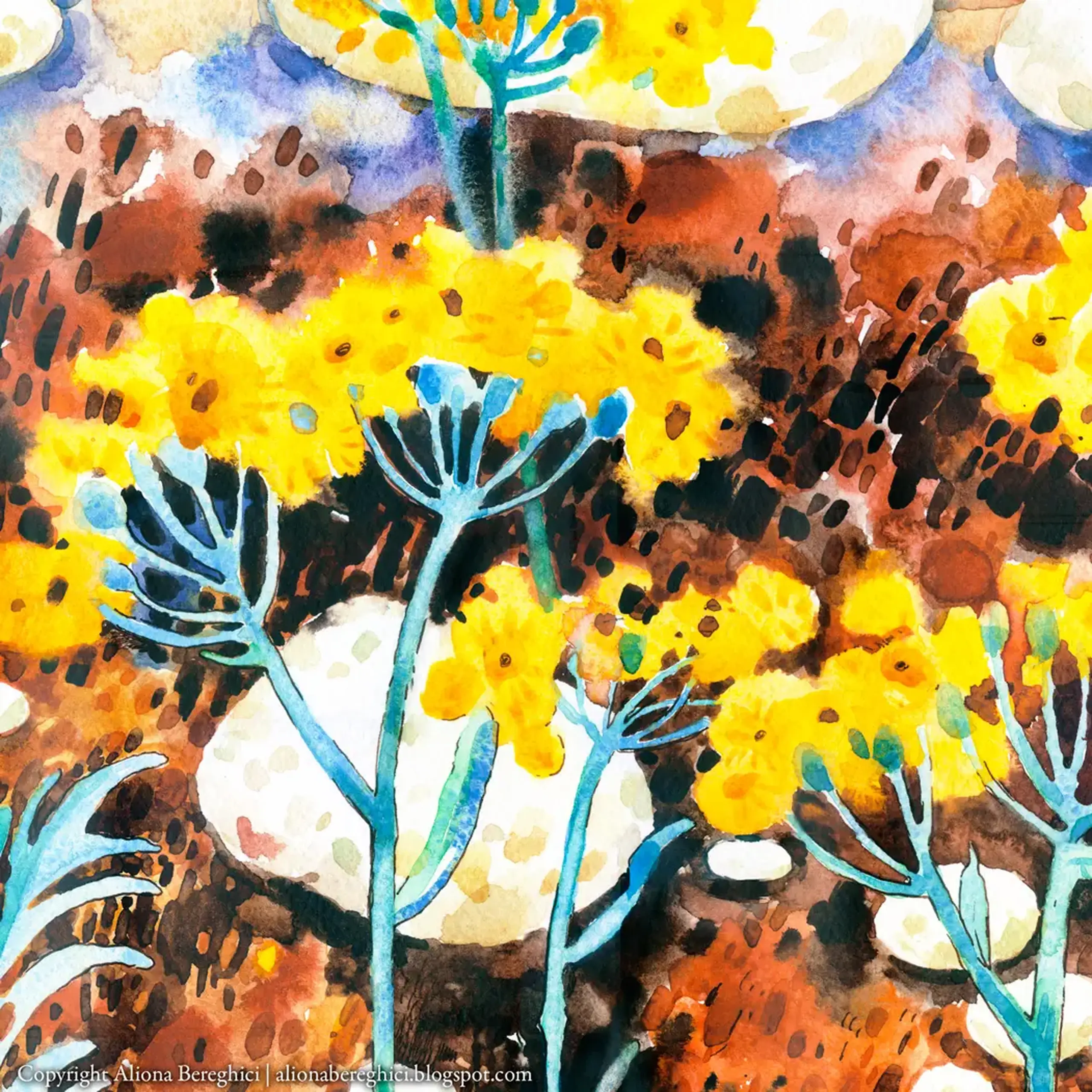 "Flori la Mare”| “Mediterranean" ART PRINT A3+