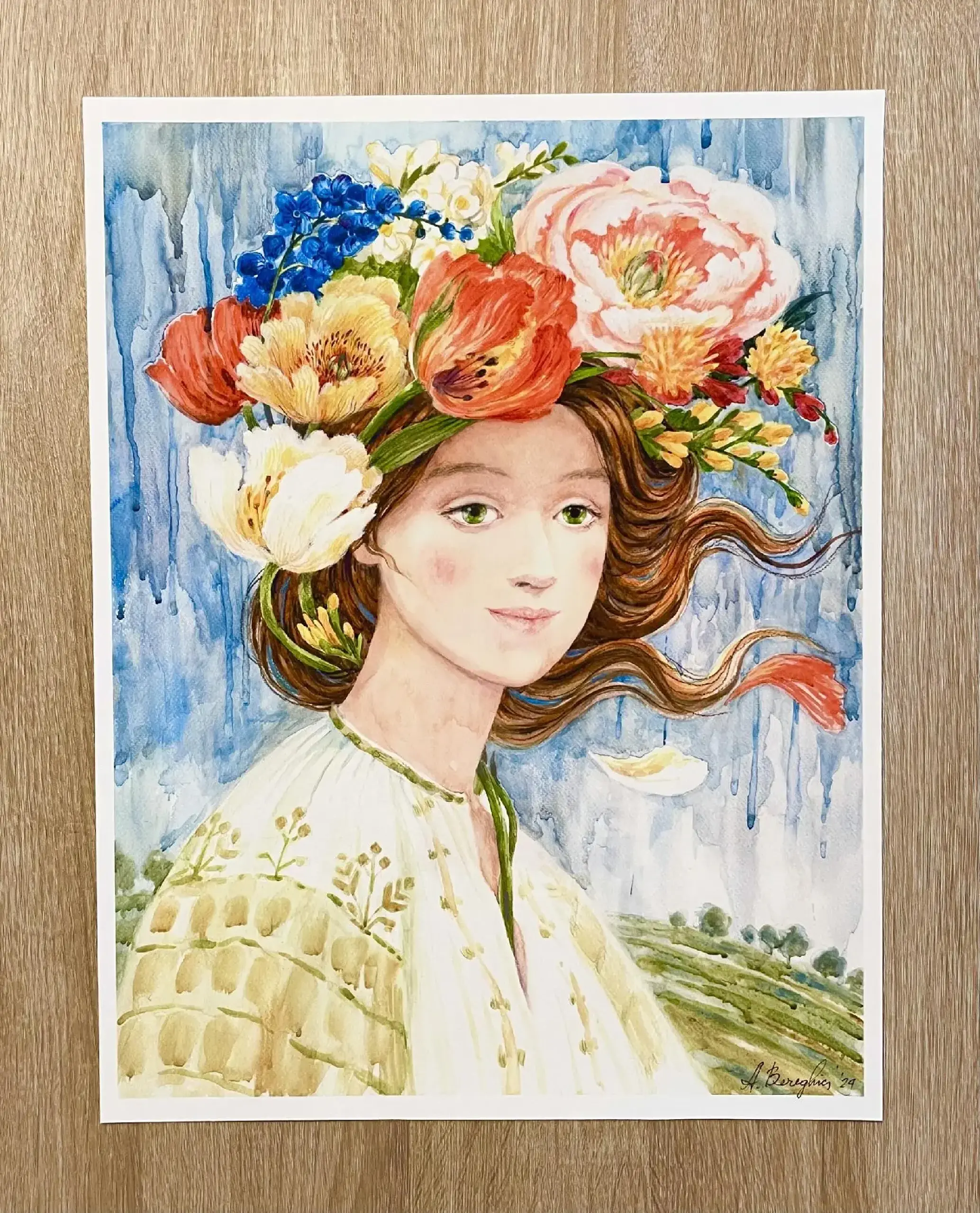 "FLORA" ART PRINT A3+