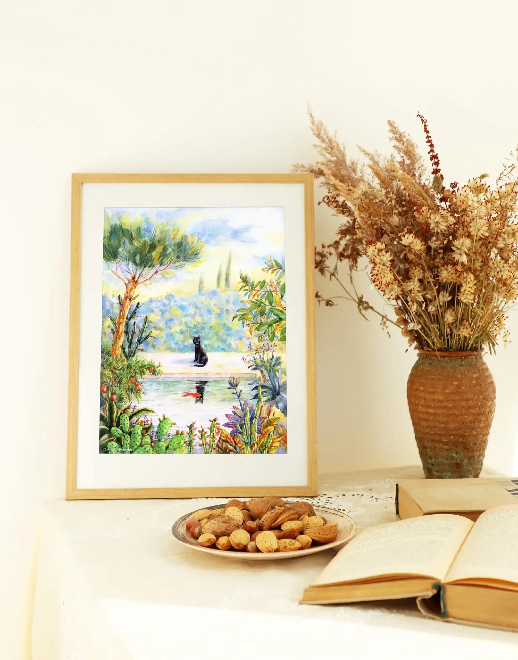 “Pisică în Grădină” A4 + Passepartout | ART PRINT