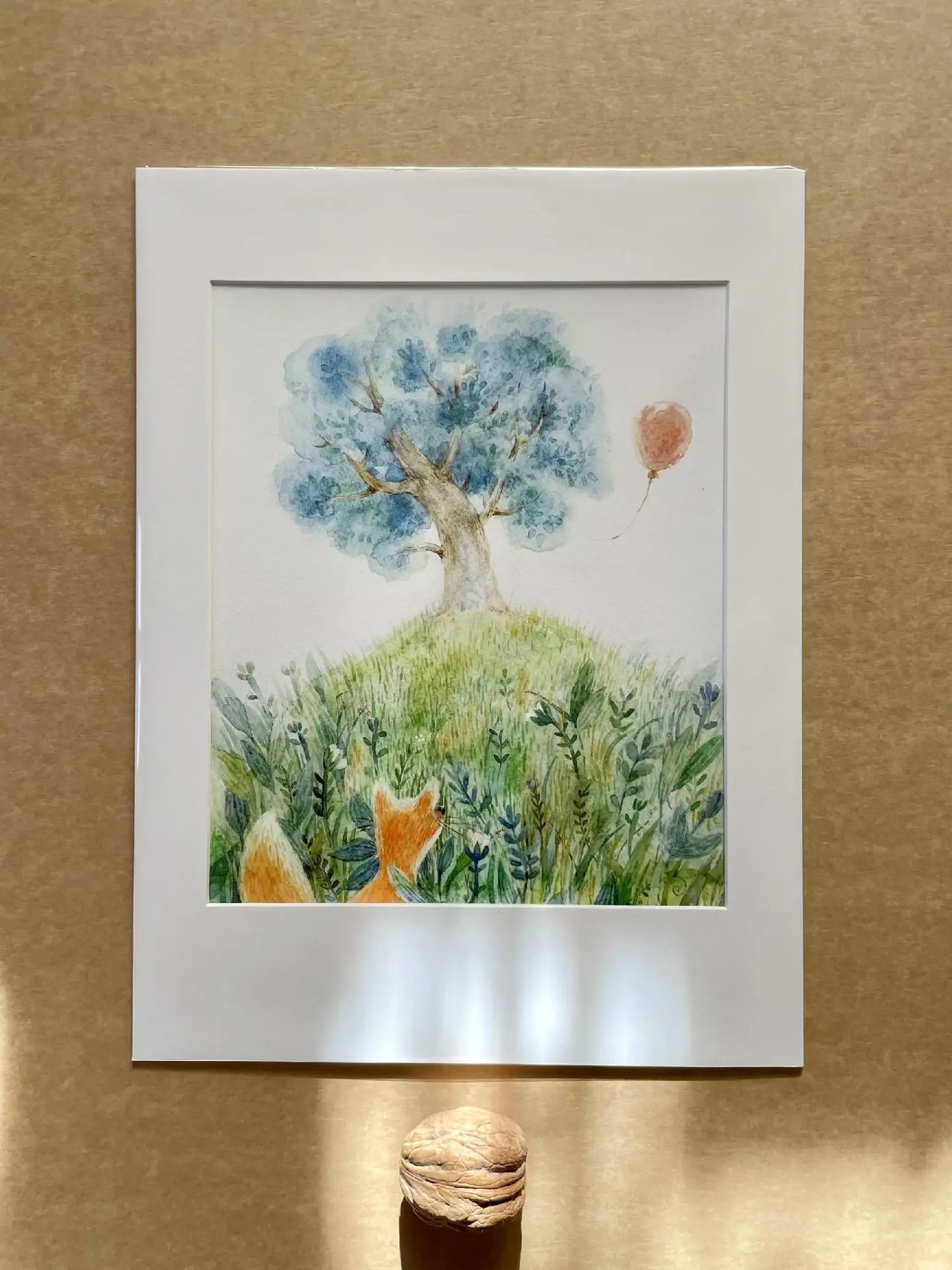 “Vulpița cu Balon” A4 + Passepartout | ART PRINT