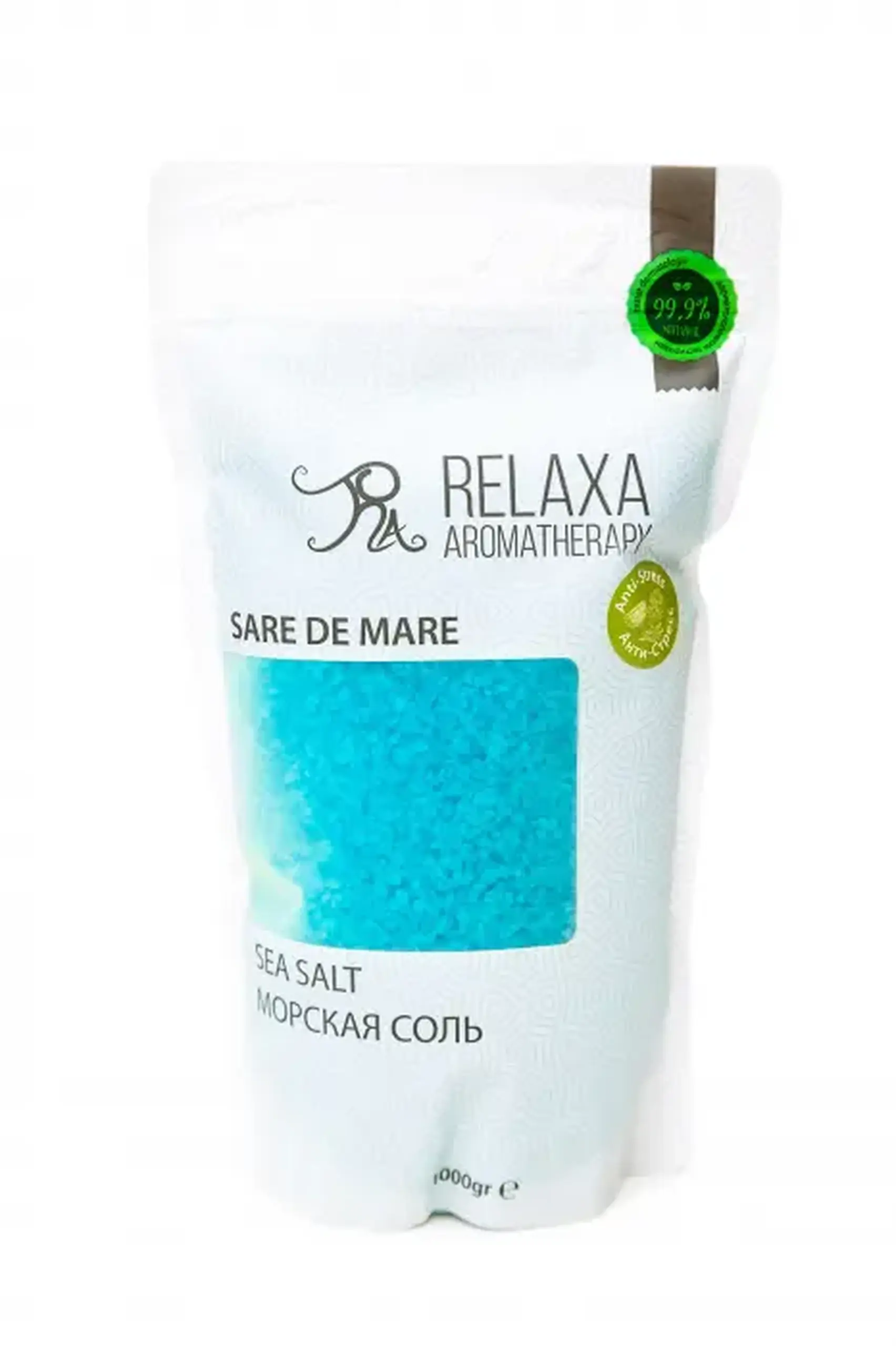 Sare de baie „Antistress” cu ulei eteric de palmarosa, patchouli, lămâie