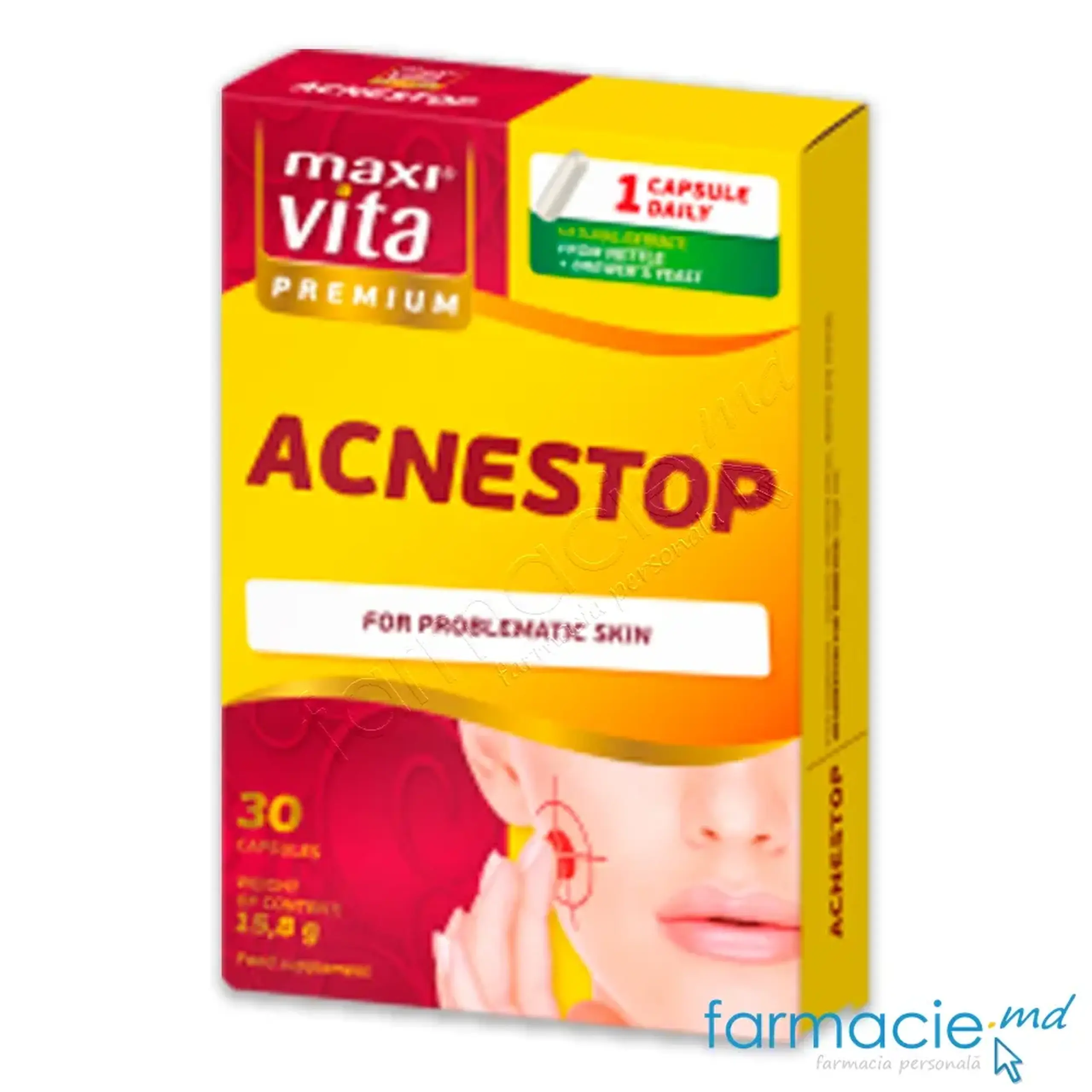 Aknestop (piele problematica) caps.N30 (1caps/zi) MaxiVita