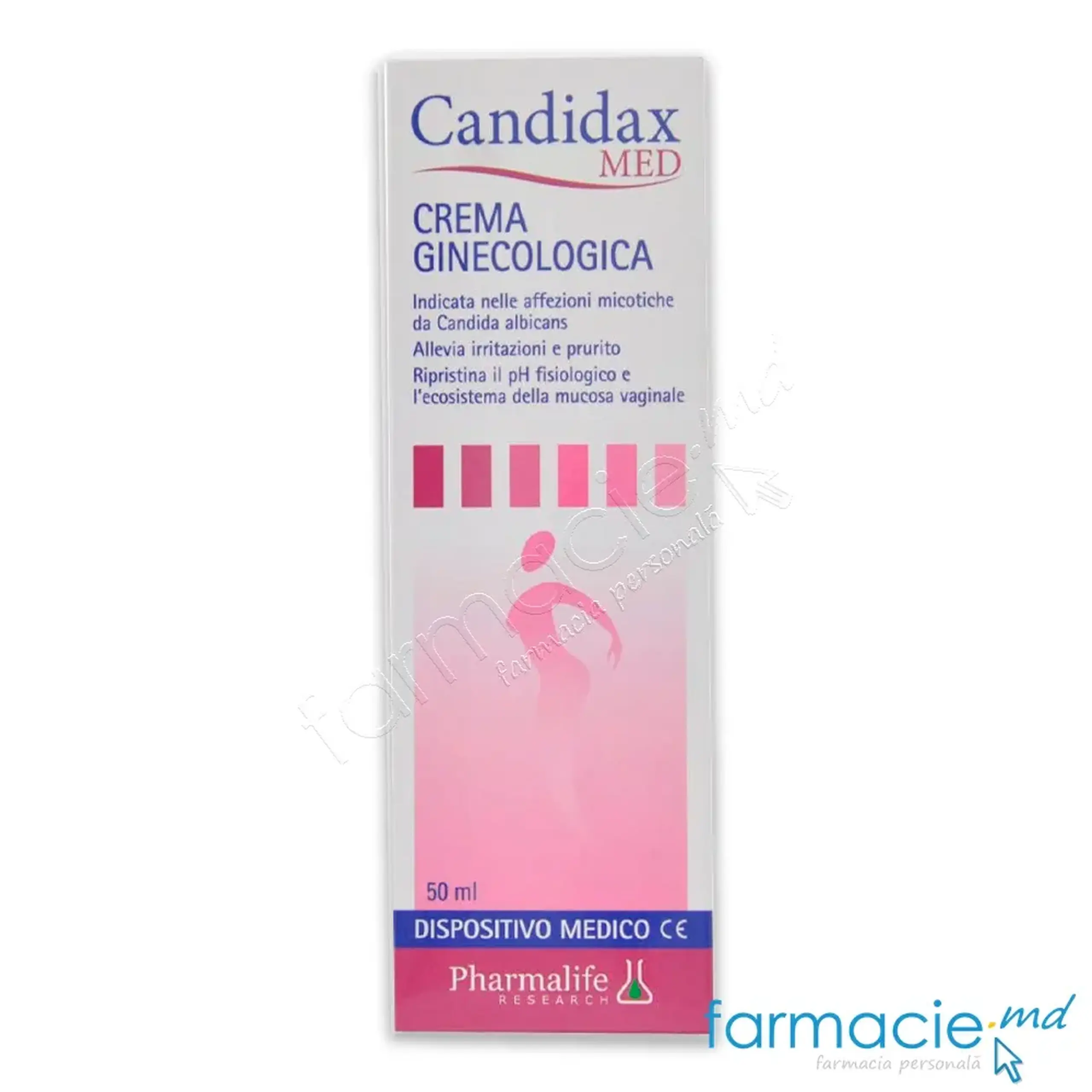 Pharmalife Candidax Med crema vaginala cu aplicator 50ml