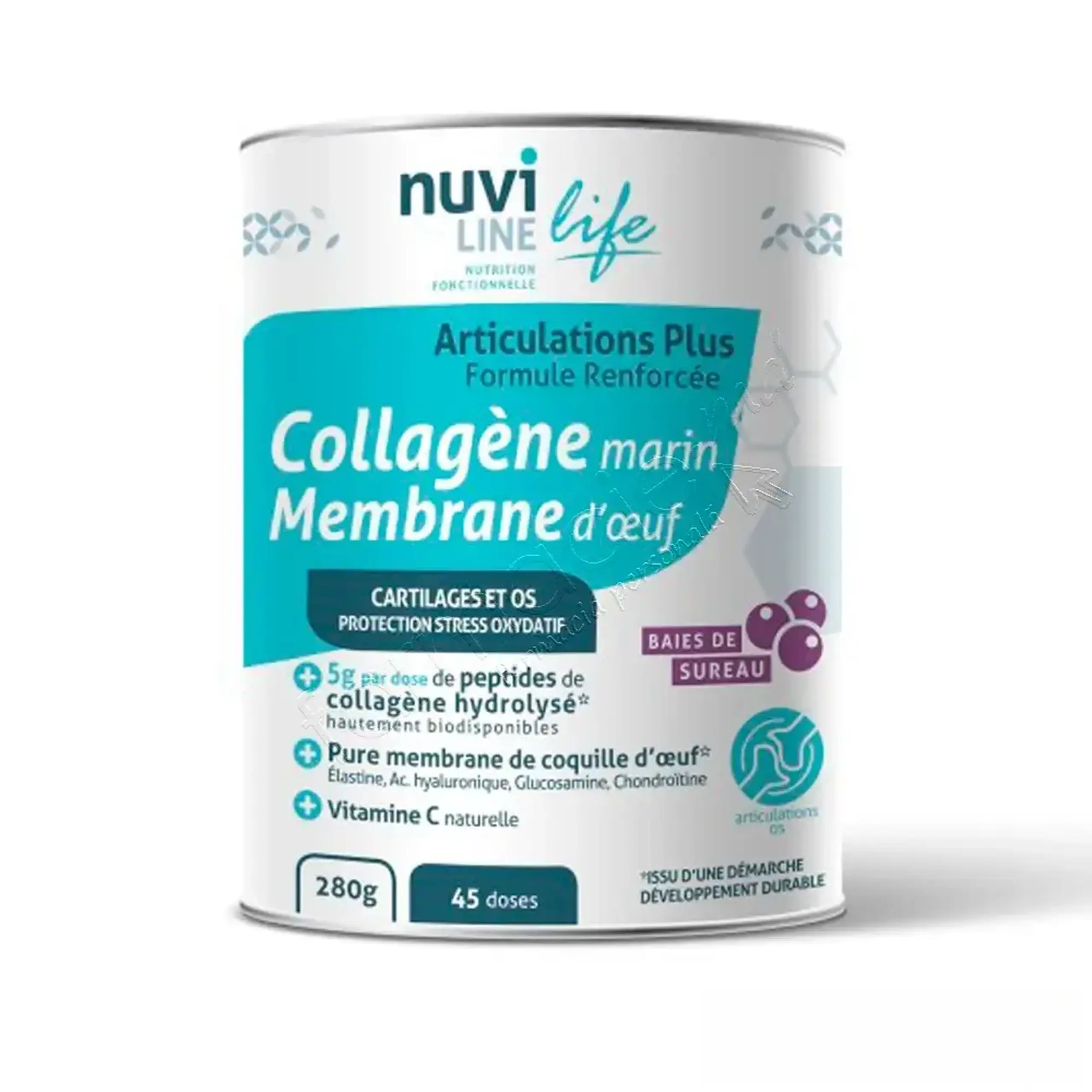 Colagen marin Nuviline Articulatii Plus 45doze x 6g pulbere 280g