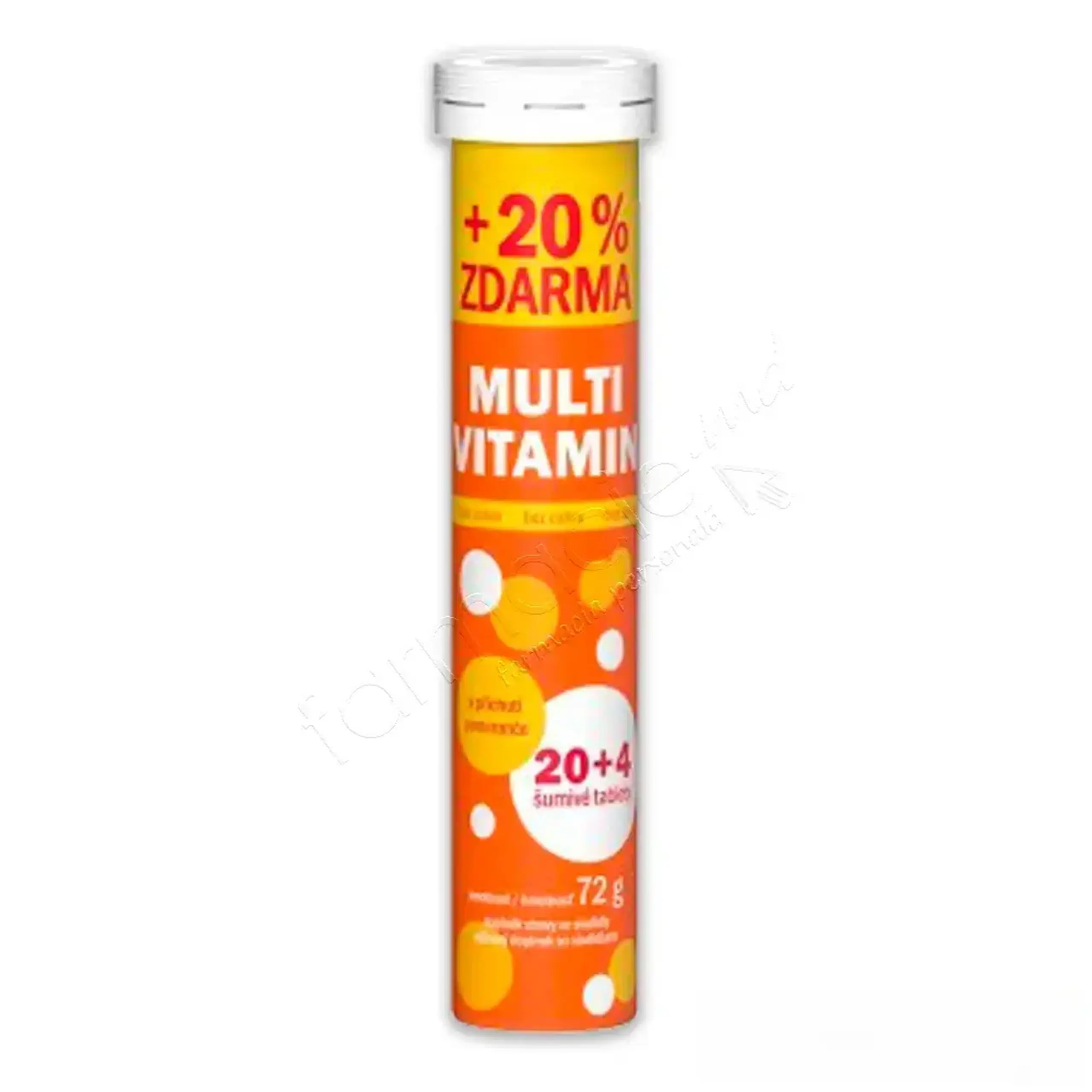 Multivitamine fara zahar, portocala tab. eferv. N20+4 Vitar