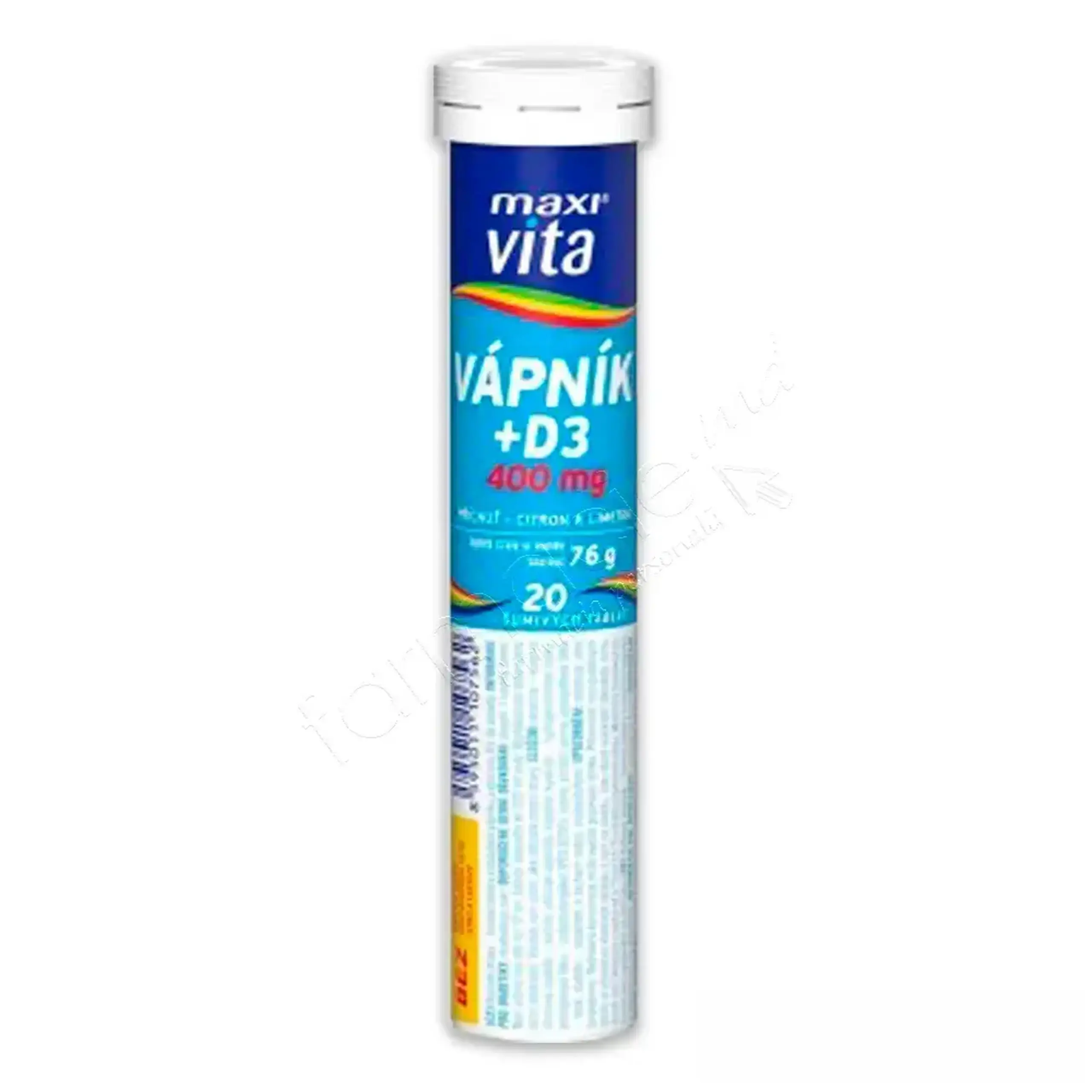 Calciu-D3 400mg + 200UI tab. eferv. N20 MaxiVita