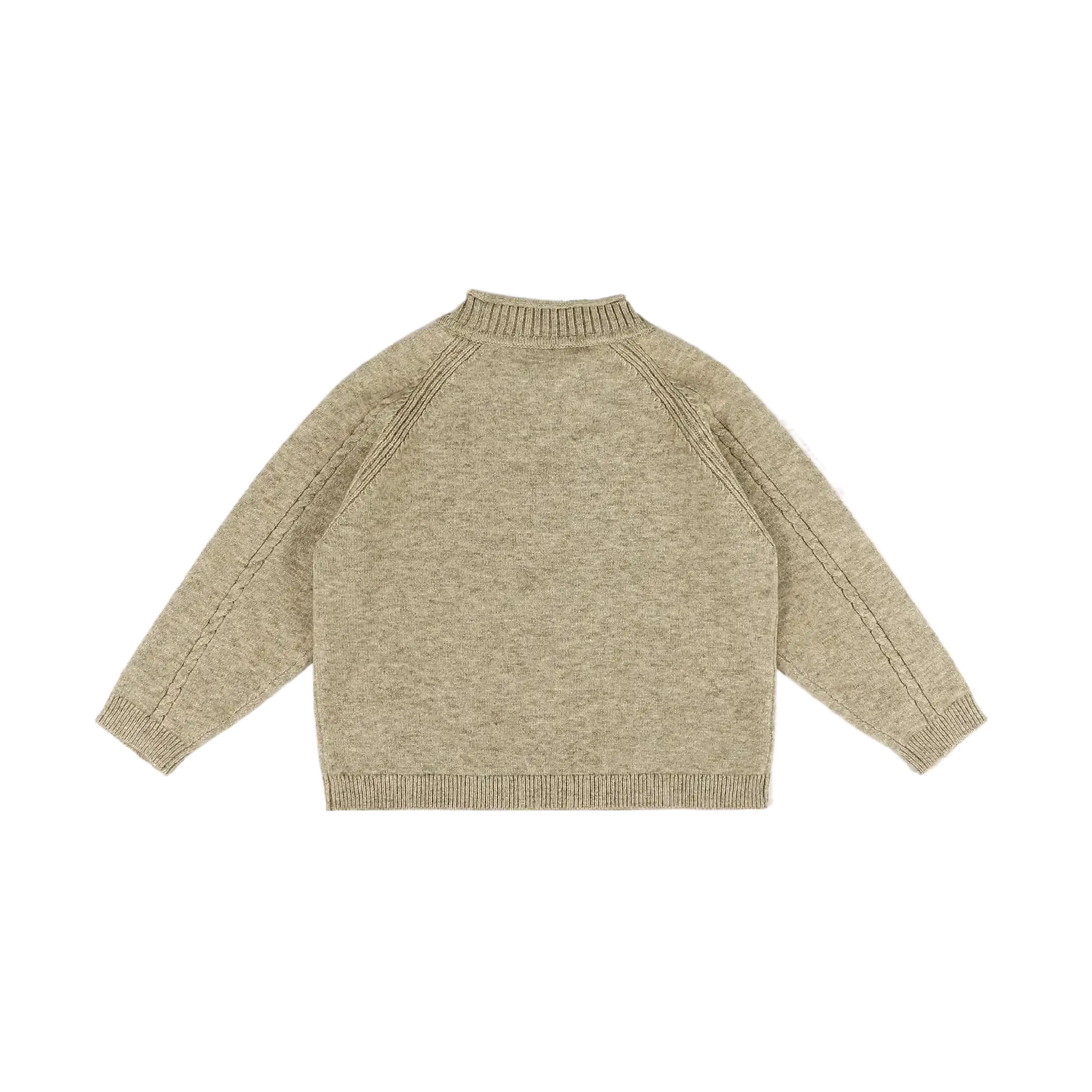 Pulover cu guler înalt Sagee, Sesame Melange — Donsje - 6-7 Y