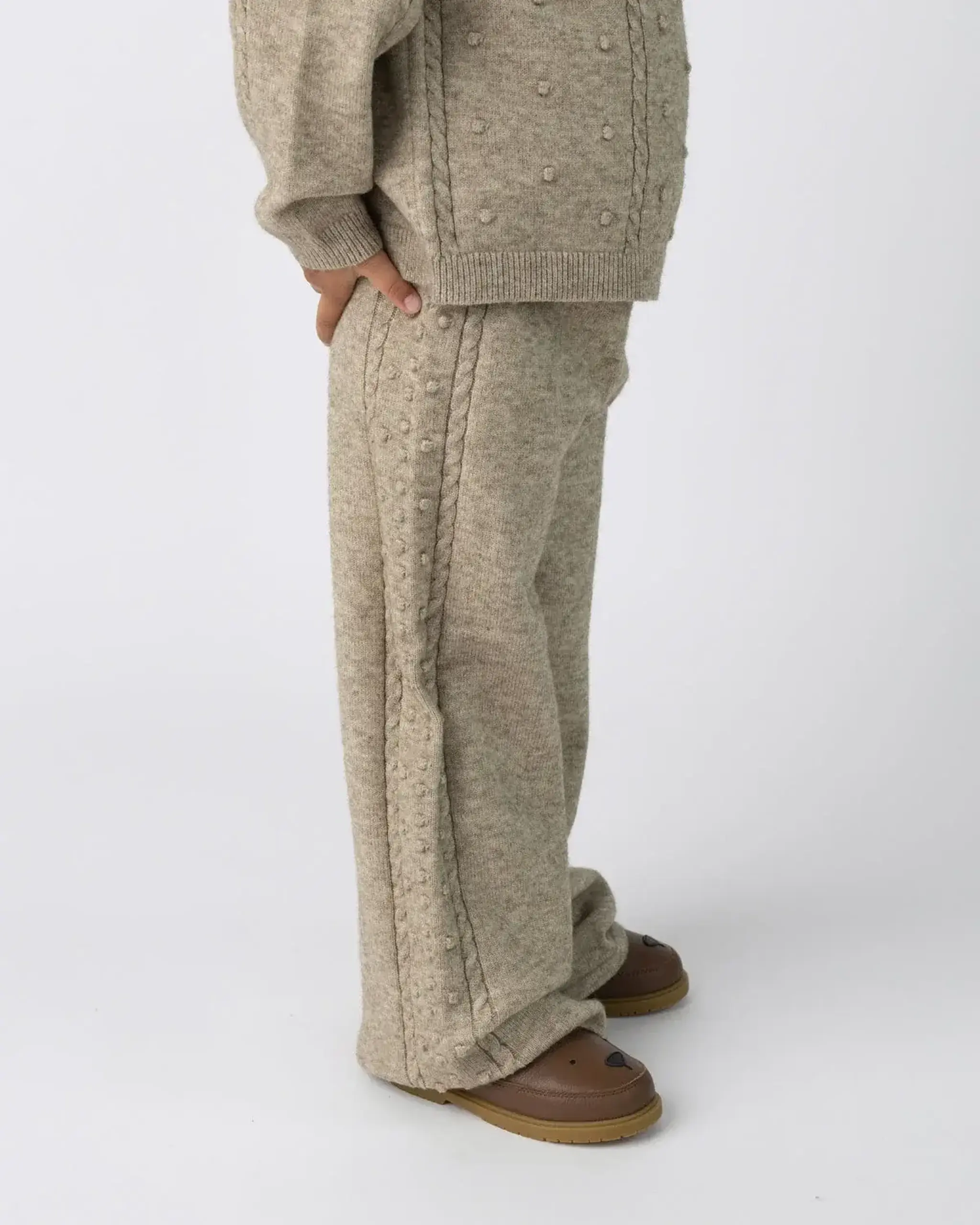 Pantaloni Penelopa, Sesame Melange — Donsje - 6-7 Y