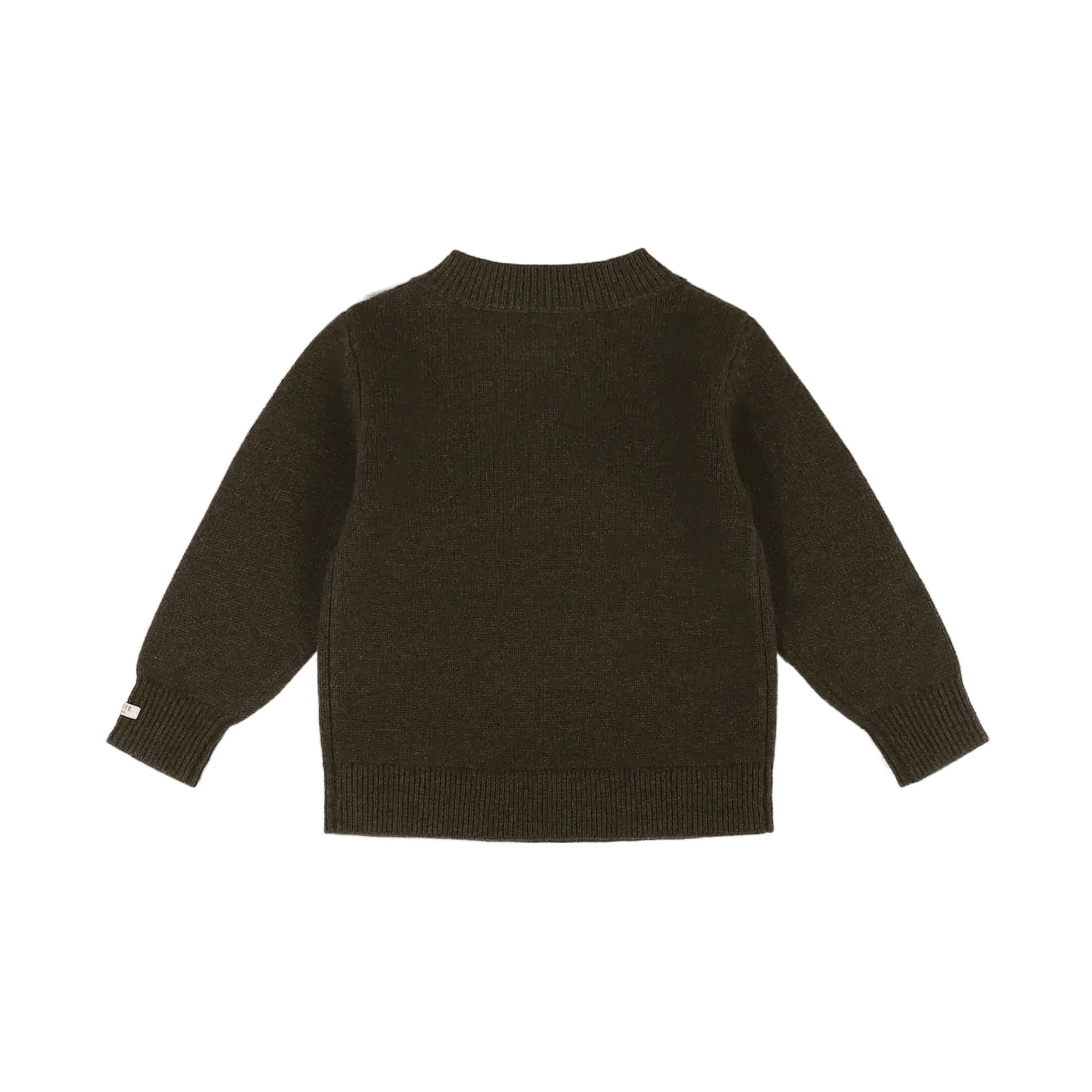 Pulover din lână merino Denn Terrier, Dark Olive — Donsje - 5-6 Y