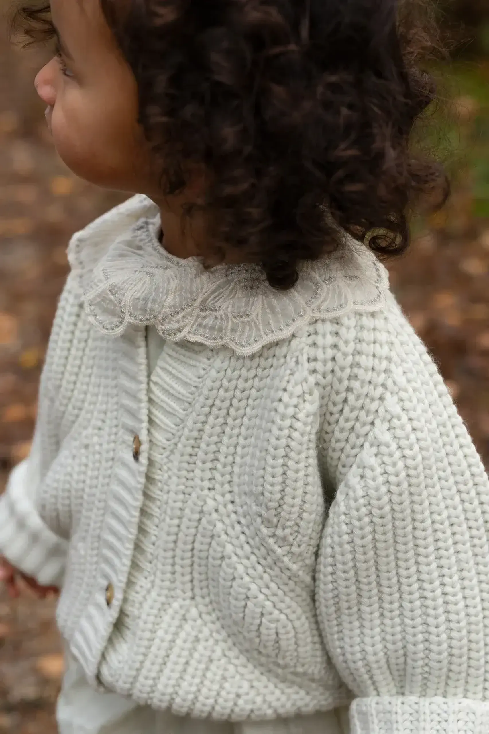 Cardigan Rikkie, Oyster Grey — Donsje - 24-30 M
