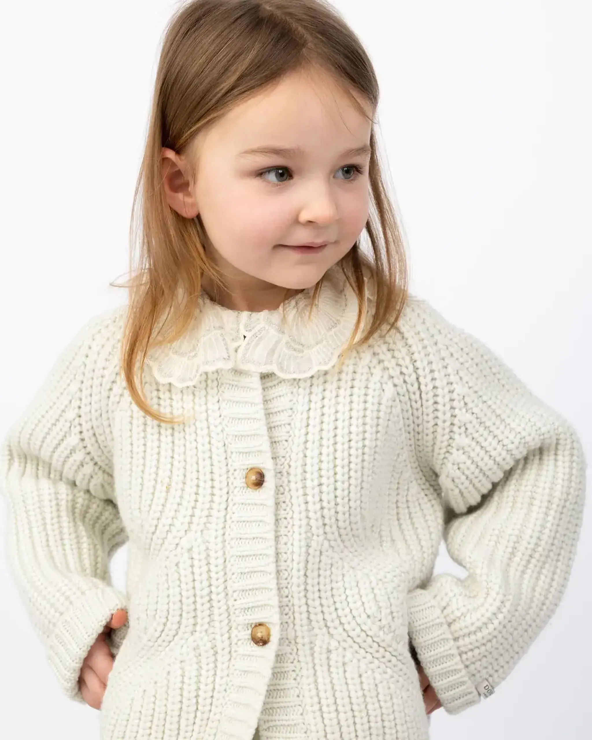 Cardigan Rikkie, Oyster Grey — Donsje - 3-4 Y