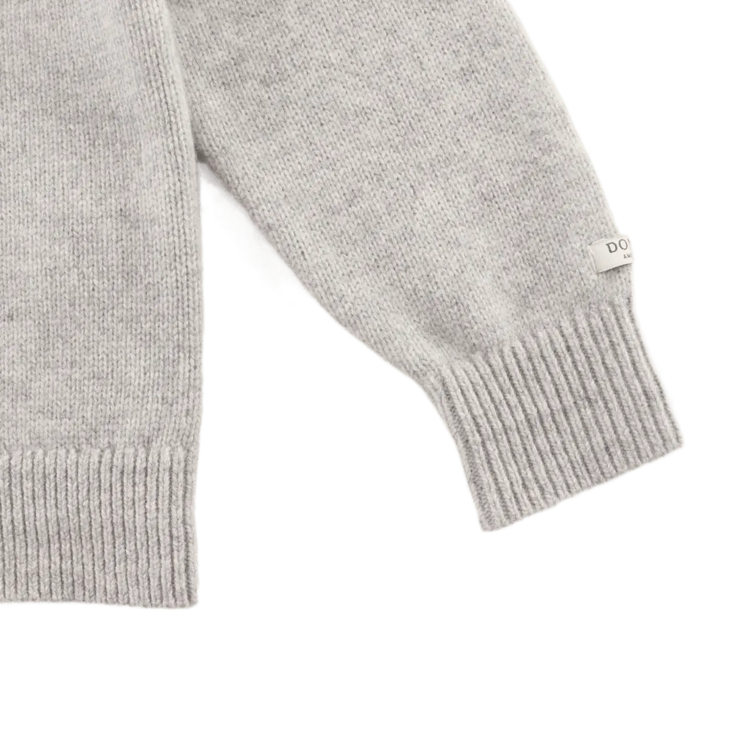 Pulover din lână merino Denn Mielușel, Soft Grey Melange — Donsje - 7-8 Y