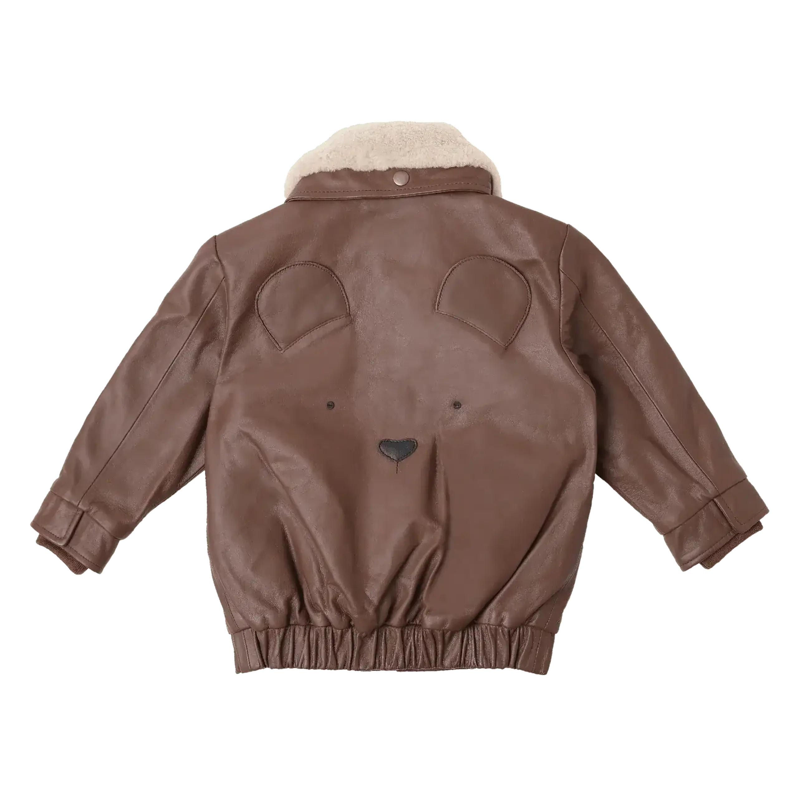 Jachetă din piele Yuki Urs, Cognac Leather — Donsje - 5-6 Y