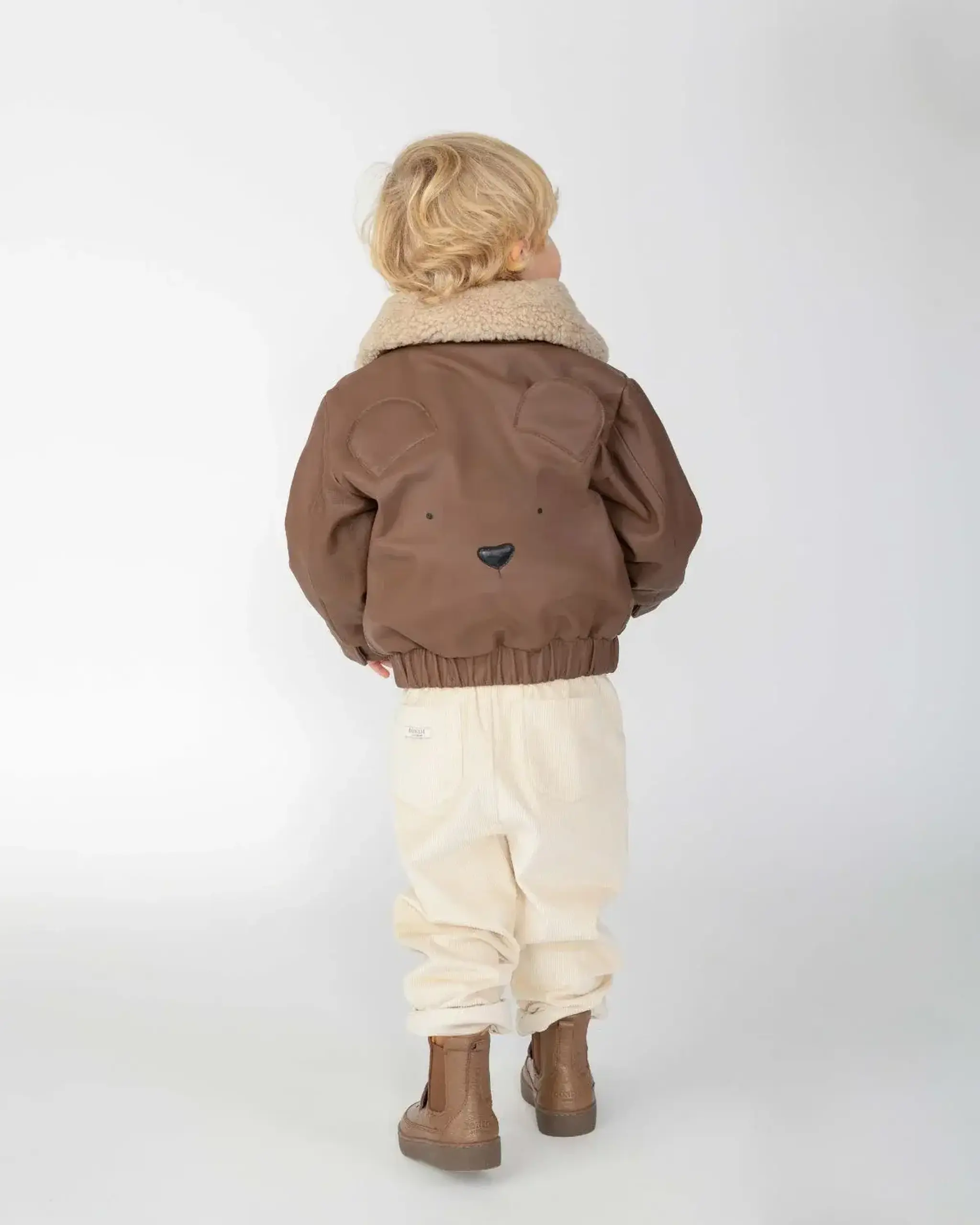 Jachetă din piele Yuki Urs, Cognac Leather — Donsje - 5-6 Y