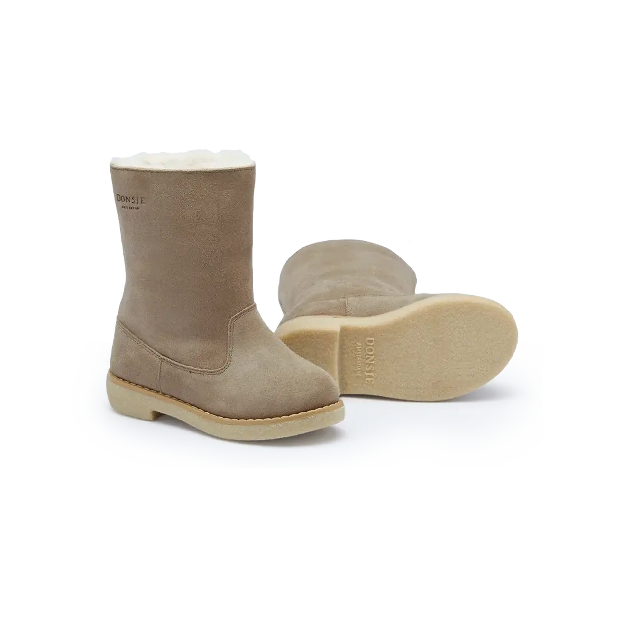 Ghete Aniq, Taupe Suede — Donsje - 31