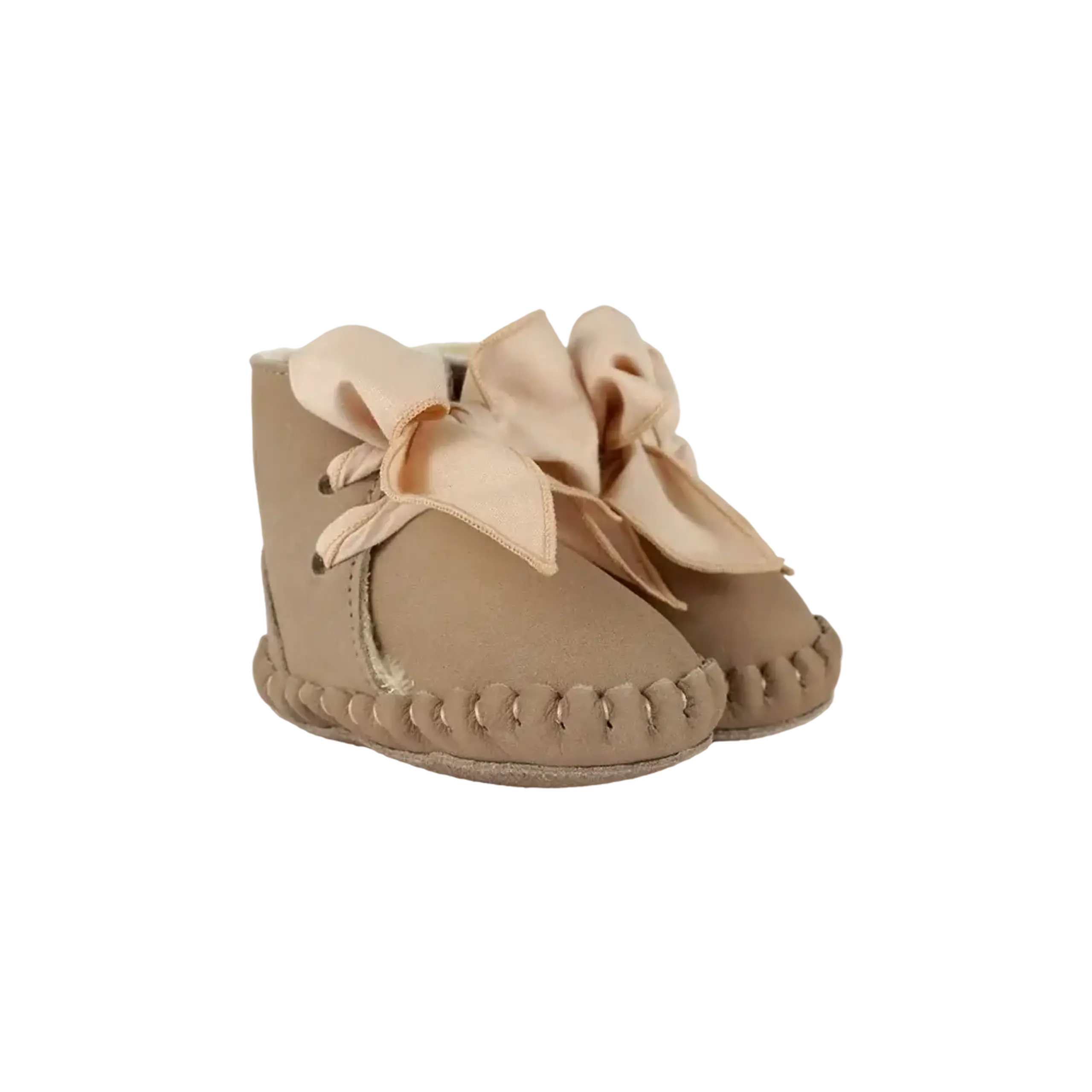 Botosei Pina cu panglici din organza, Truffle Nubuck — Donsje - 15/16