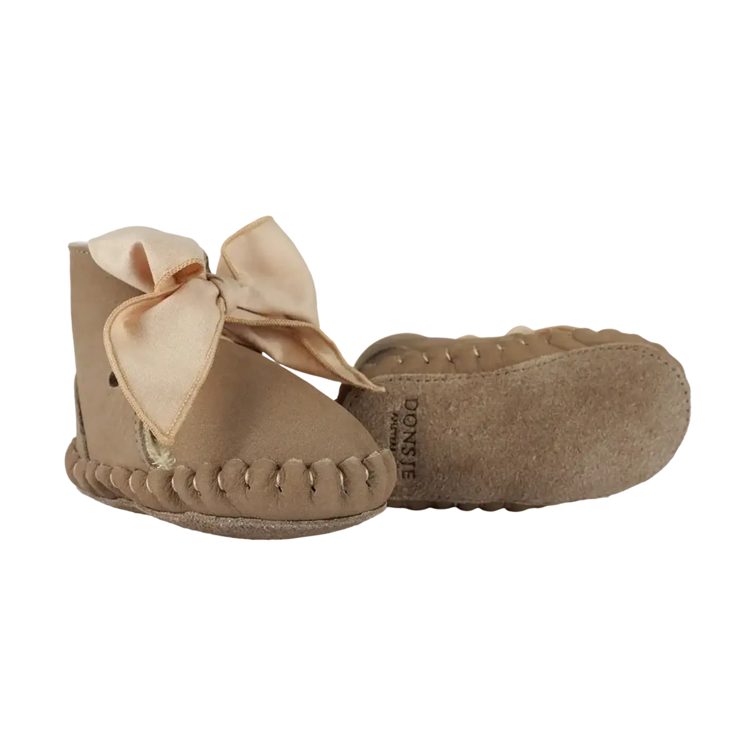 Botosei Pina cu panglici din organza, Truffle Nubuck — Donsje - 17/18