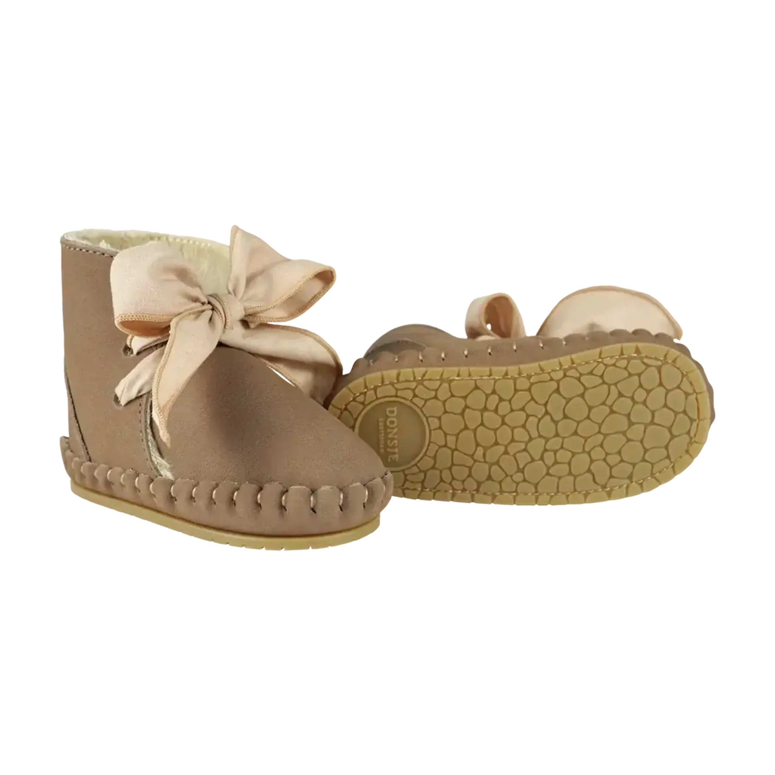 Botosei Pina cu panglici din organza, Truffle Nubuck — Donsje - 19