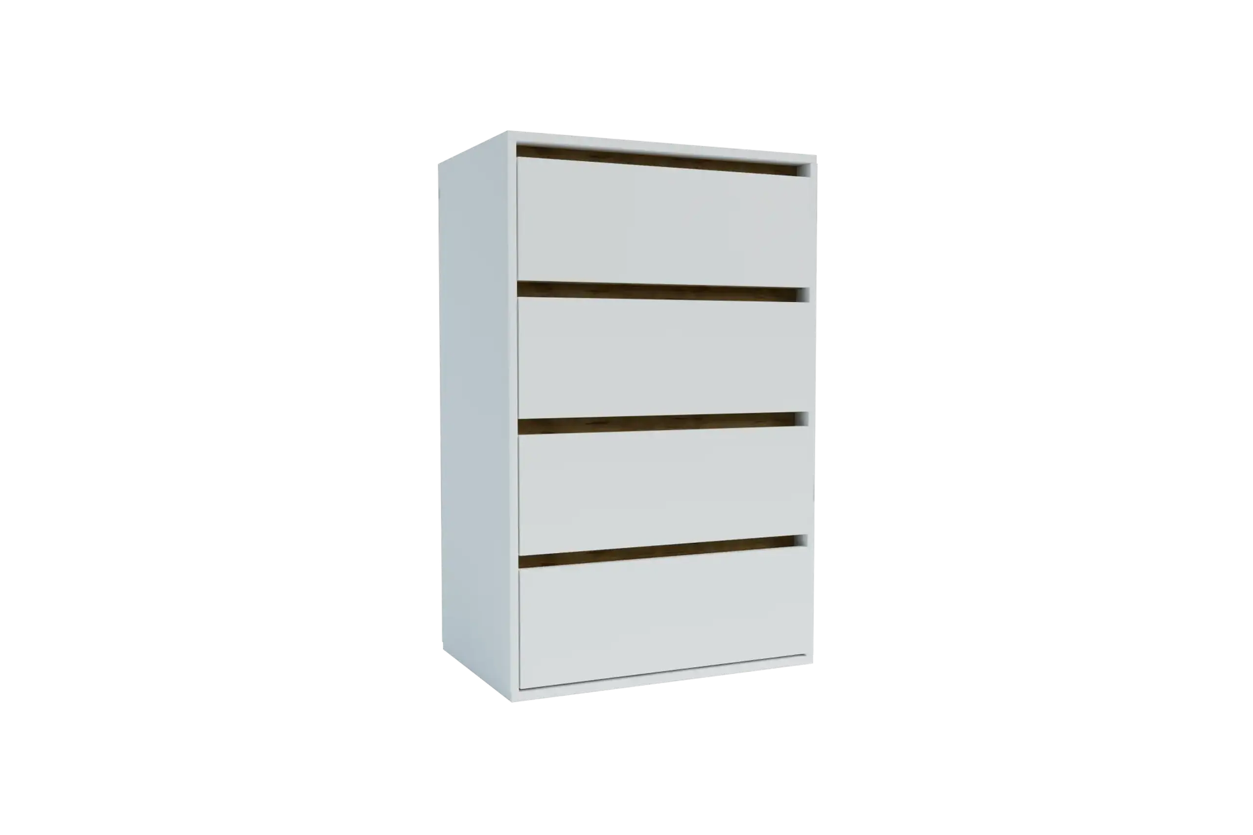Comoda 4home Ideea K, 60x100x42 cm, 4 sertare, Stejar Kraft Gri/Satin