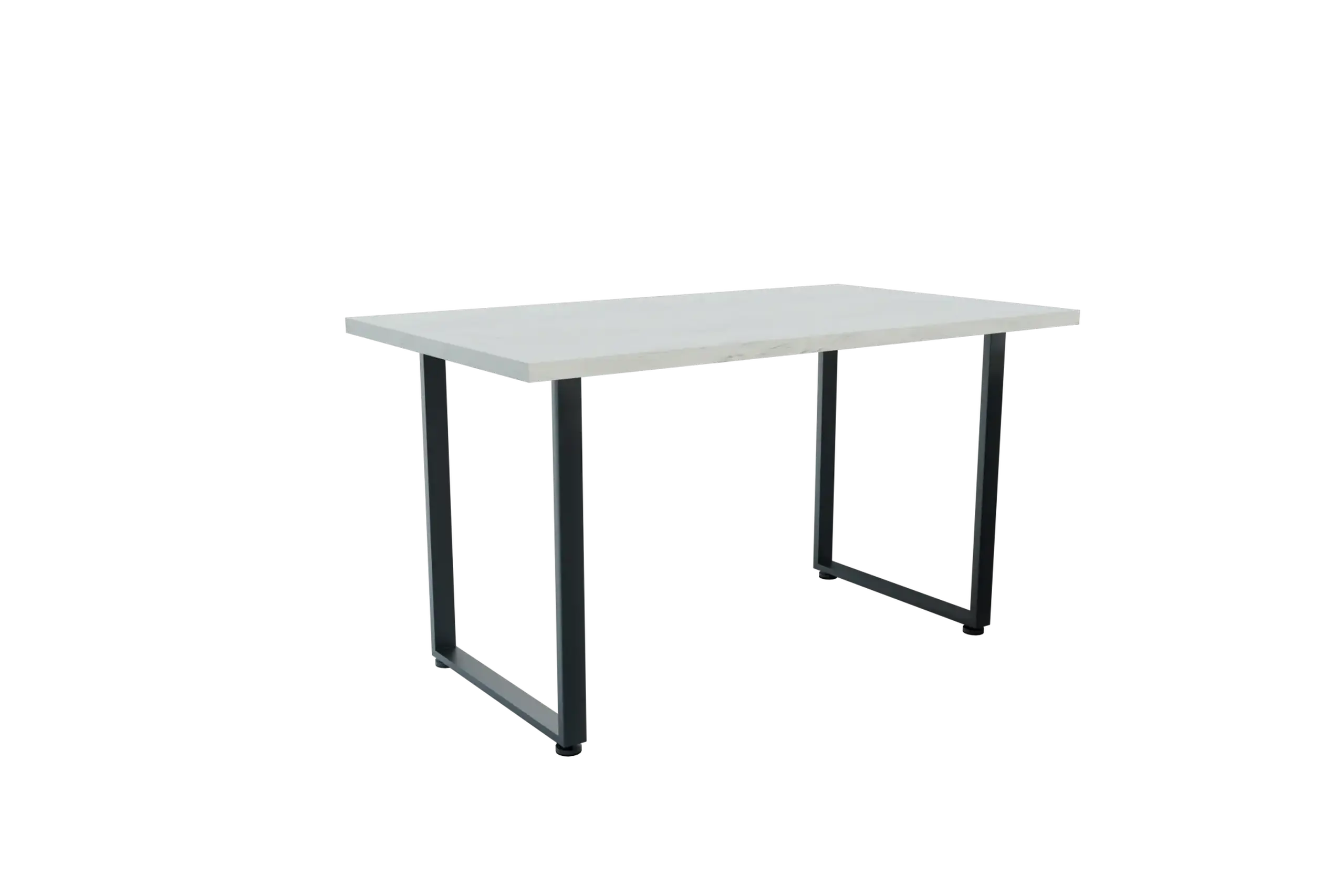 Masa de dining 4home Seattle, picioare metalice, Stejar Kraft Alb, 100x60 cm